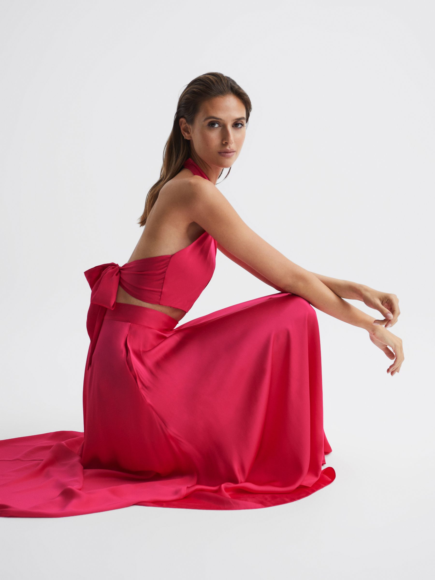 Reiss Occasion Maxi Skirt in Pink - REISS