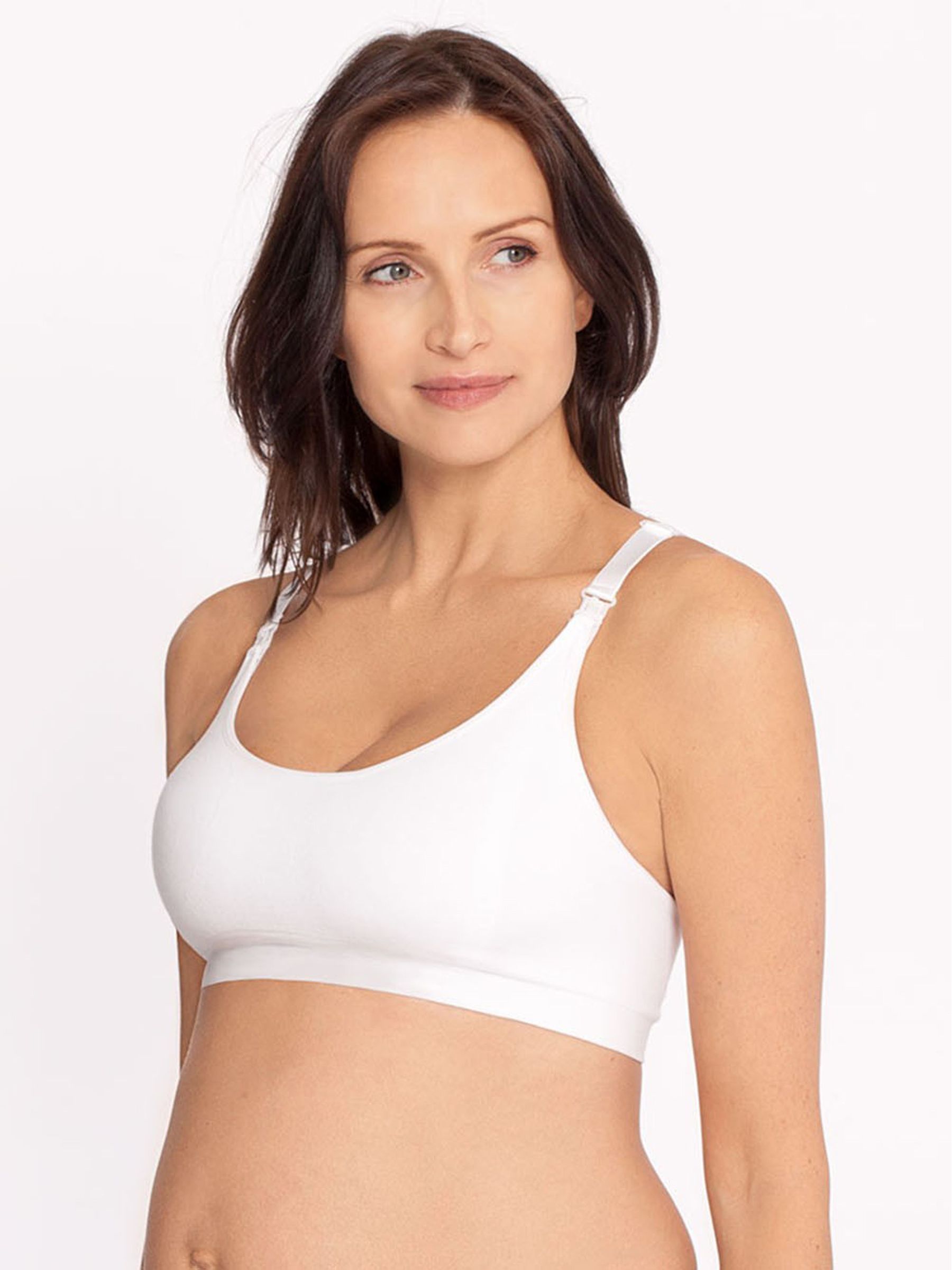 White Cotton Rich Seamless Maternity & Nursing Bra - Image 2 of 3