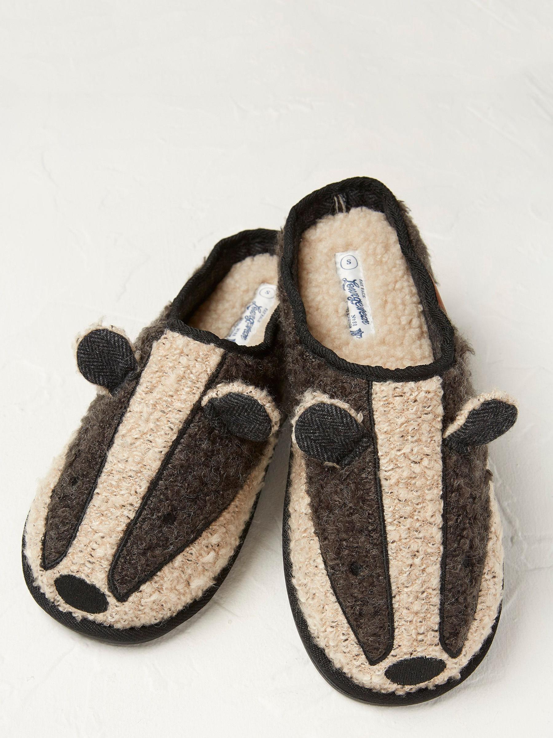 Grey Boris Badger Slippers - Image 2 of 4