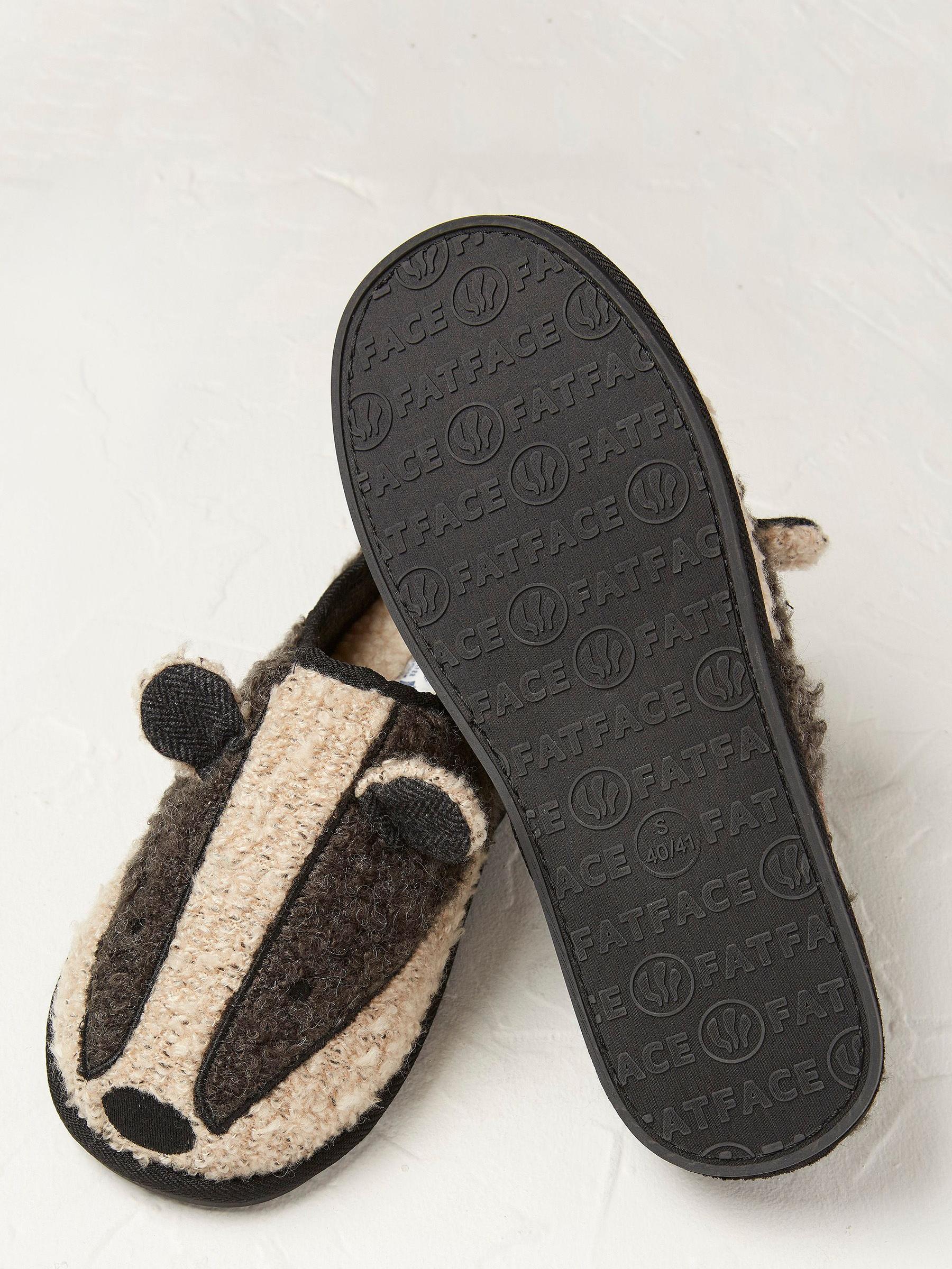 Grey Boris Badger Slippers - Image 3 of 4