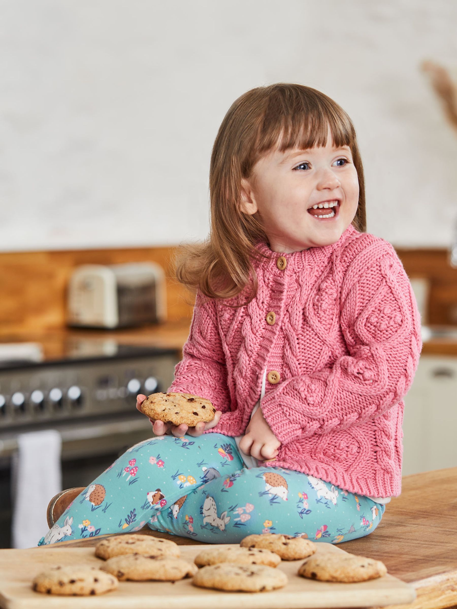 Pink Cosy Cable Cardigan - Image 1 of 4