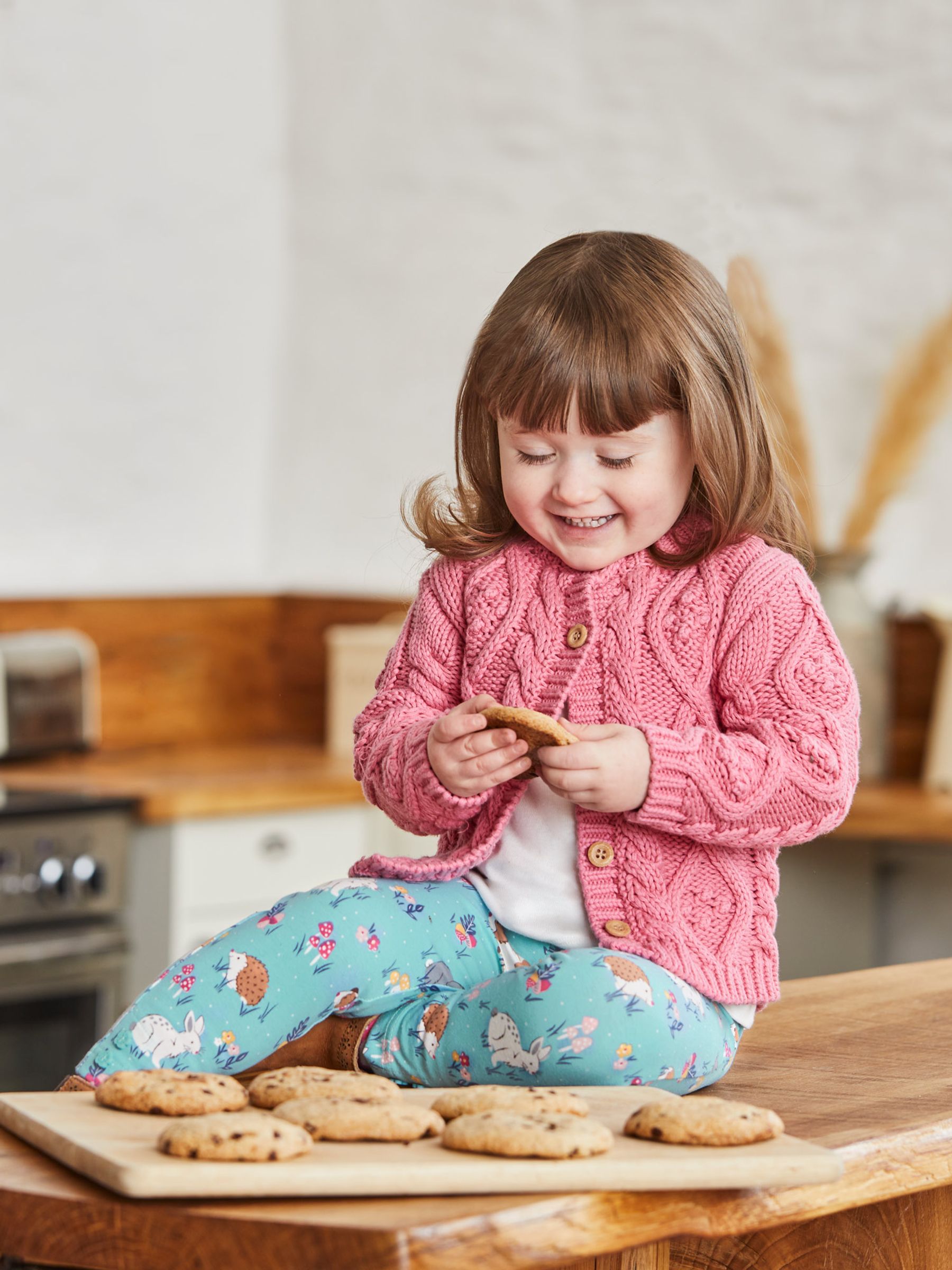 Pink Cosy Cable Cardigan - Image 2 of 4