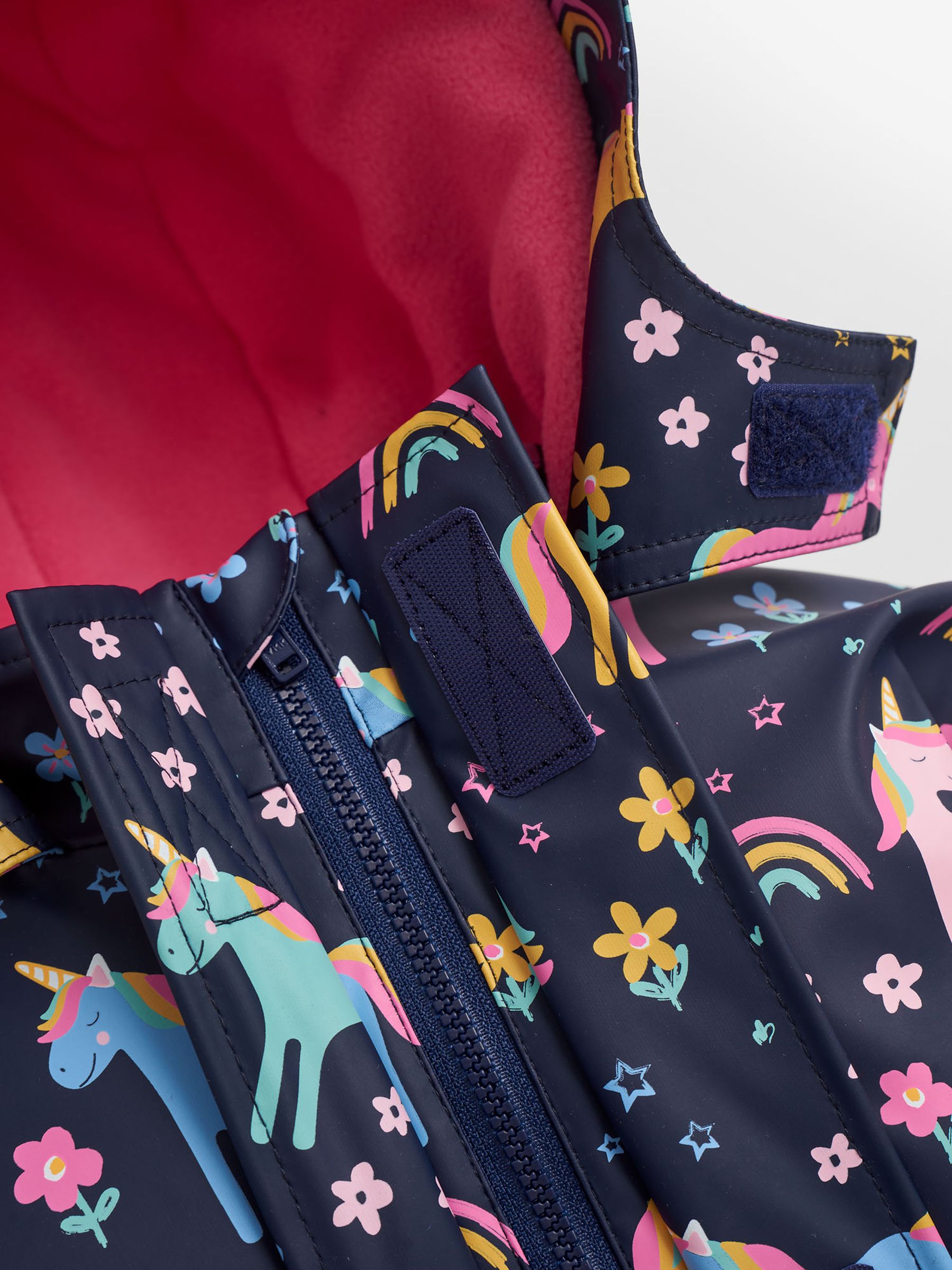Navy Blue Unicorn Cosy Waterproof Jacket - Image 5 of 7
