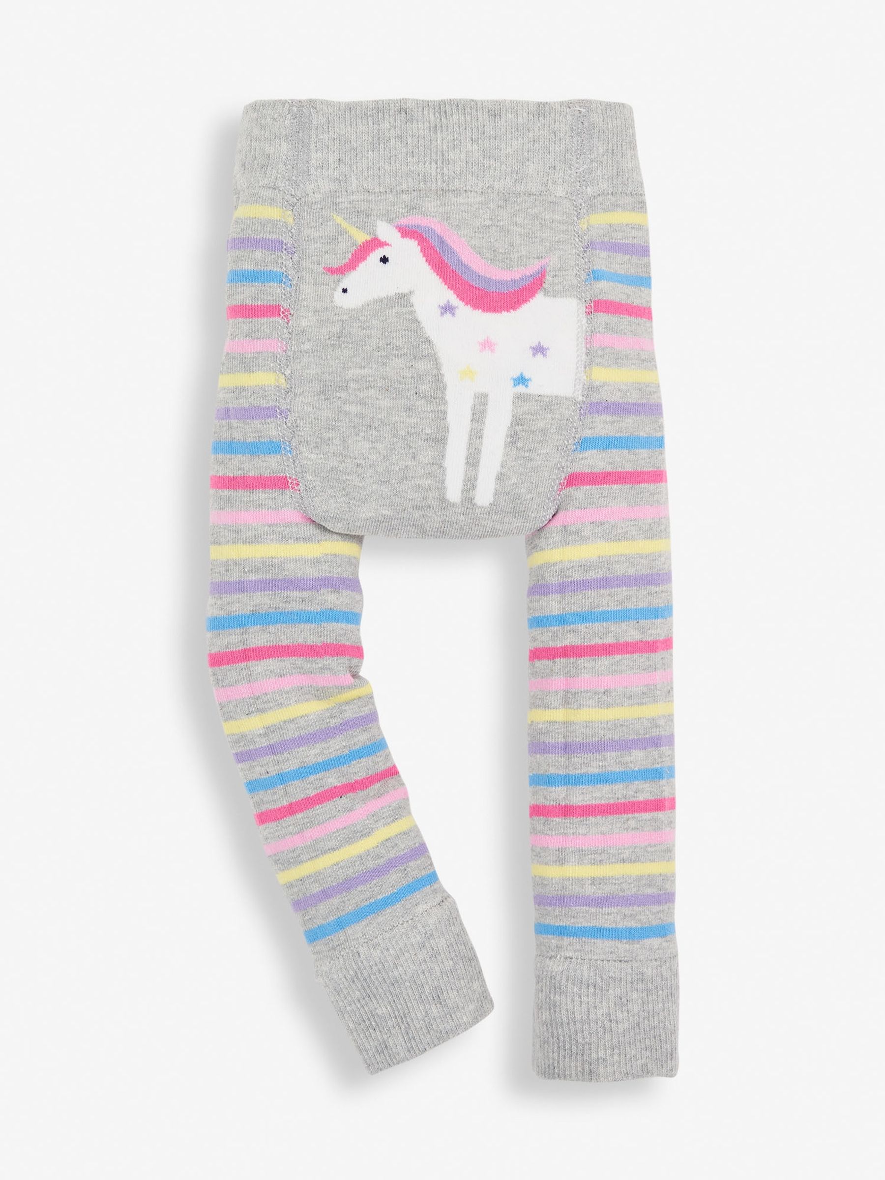 Marl Grey Unicorn Unicorn Stripe Baby Leggings - Image 2 of 3