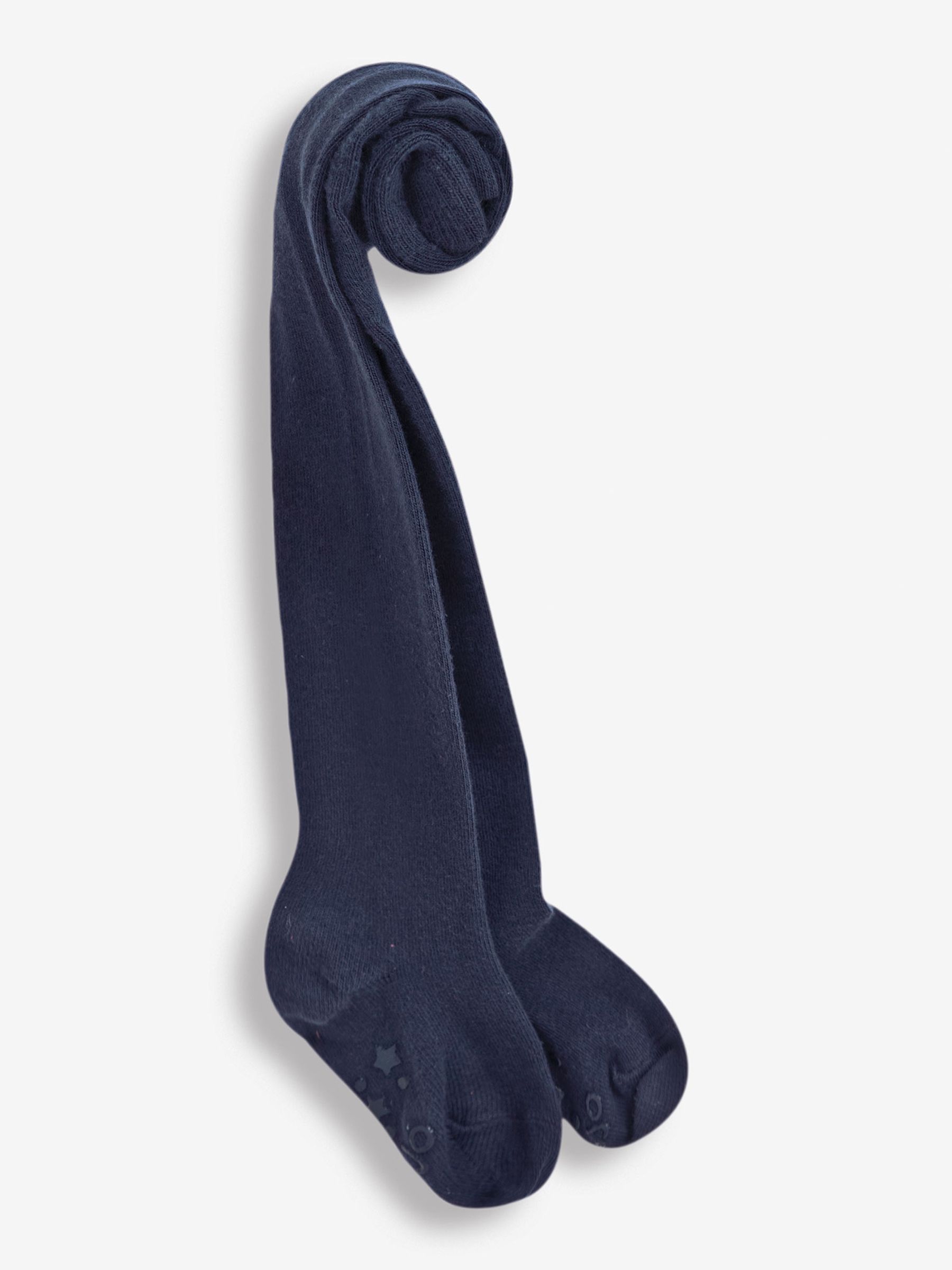 Navy Blue Cotton Rich Plain Tights - Image 1 of 3