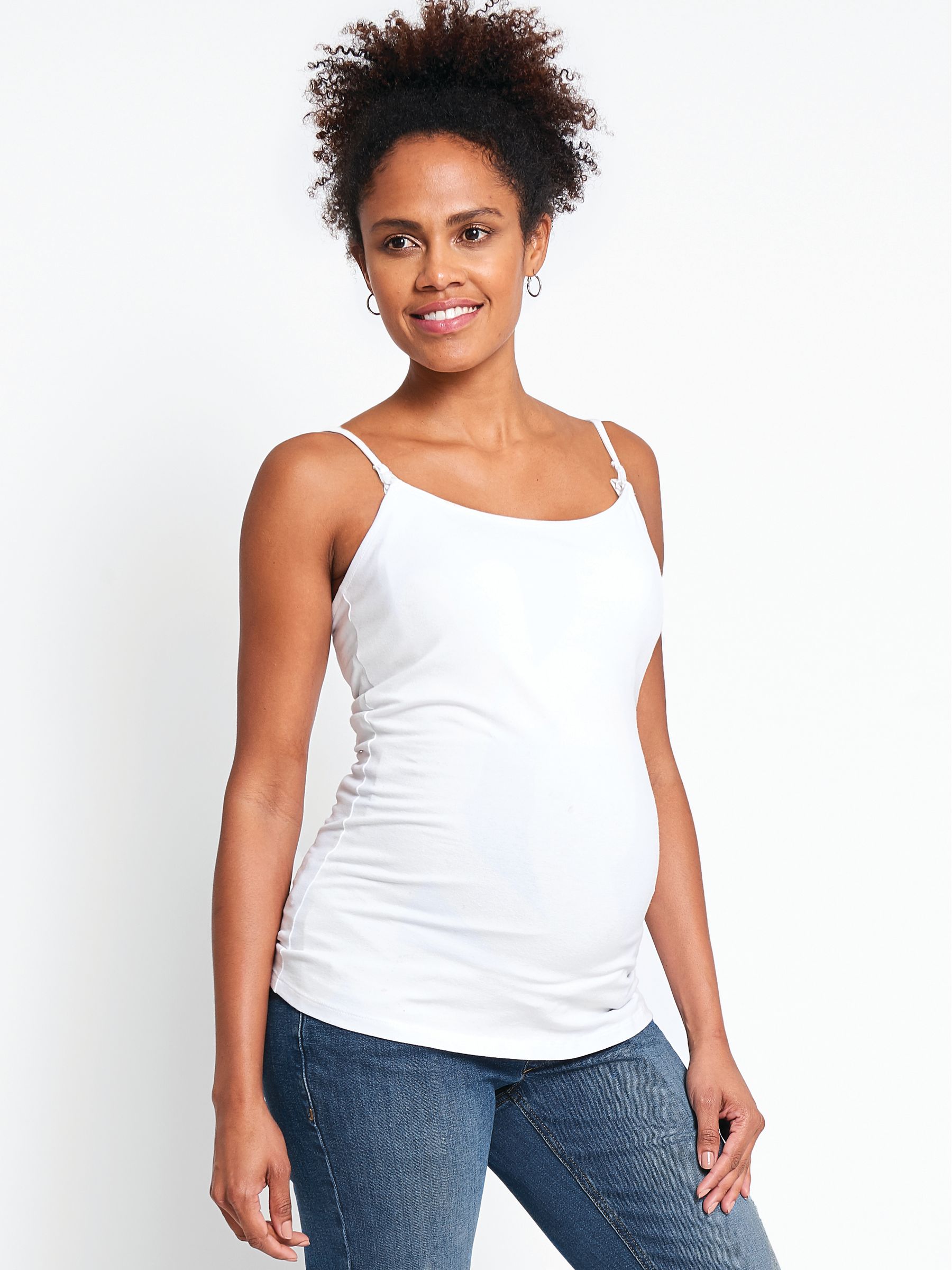 White Maternity & Nursing Vest Top - Image 1 of 3
