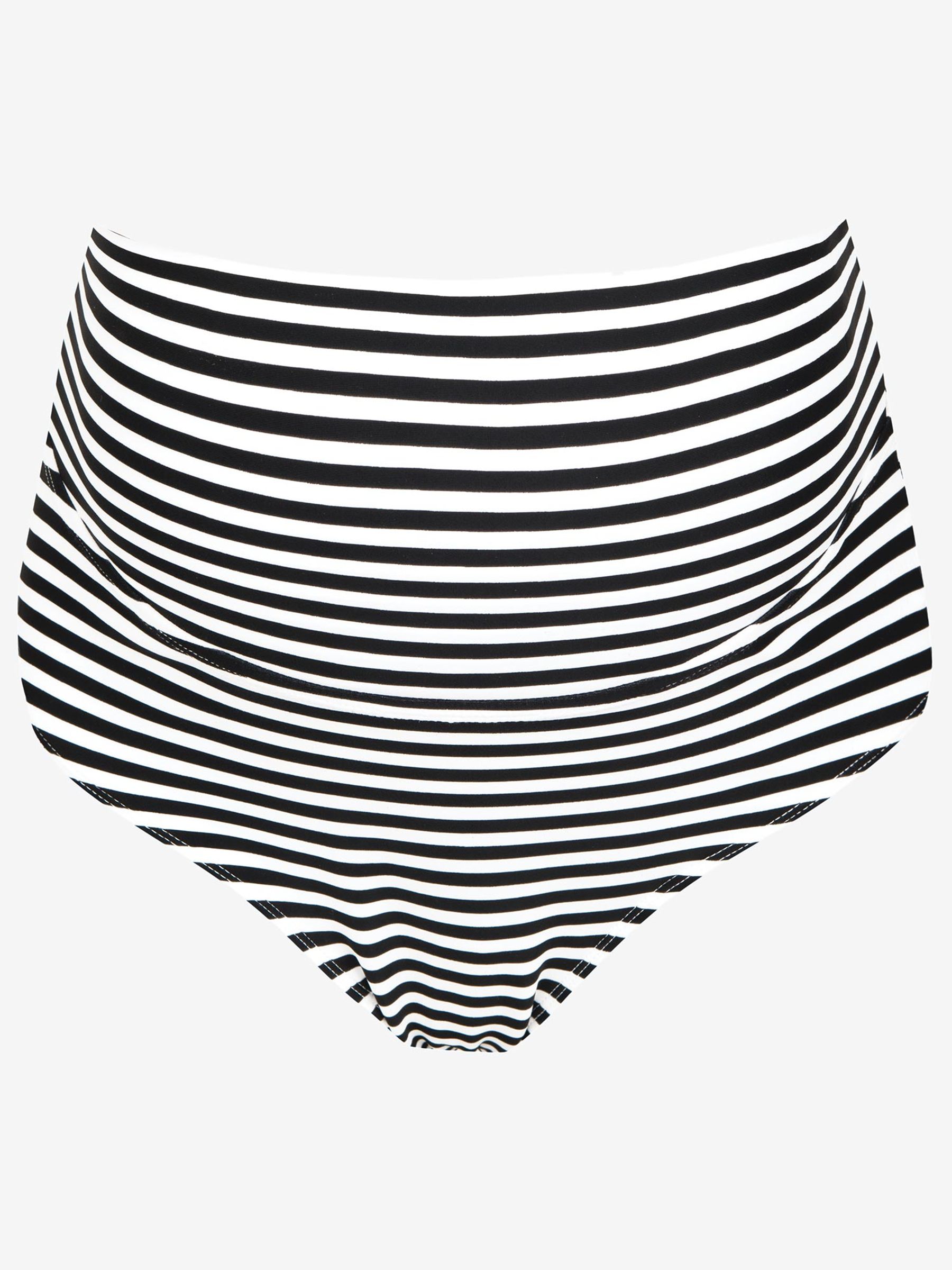 Black White Stripe Stripe Maternity Tankini Set - Image 5 of 5