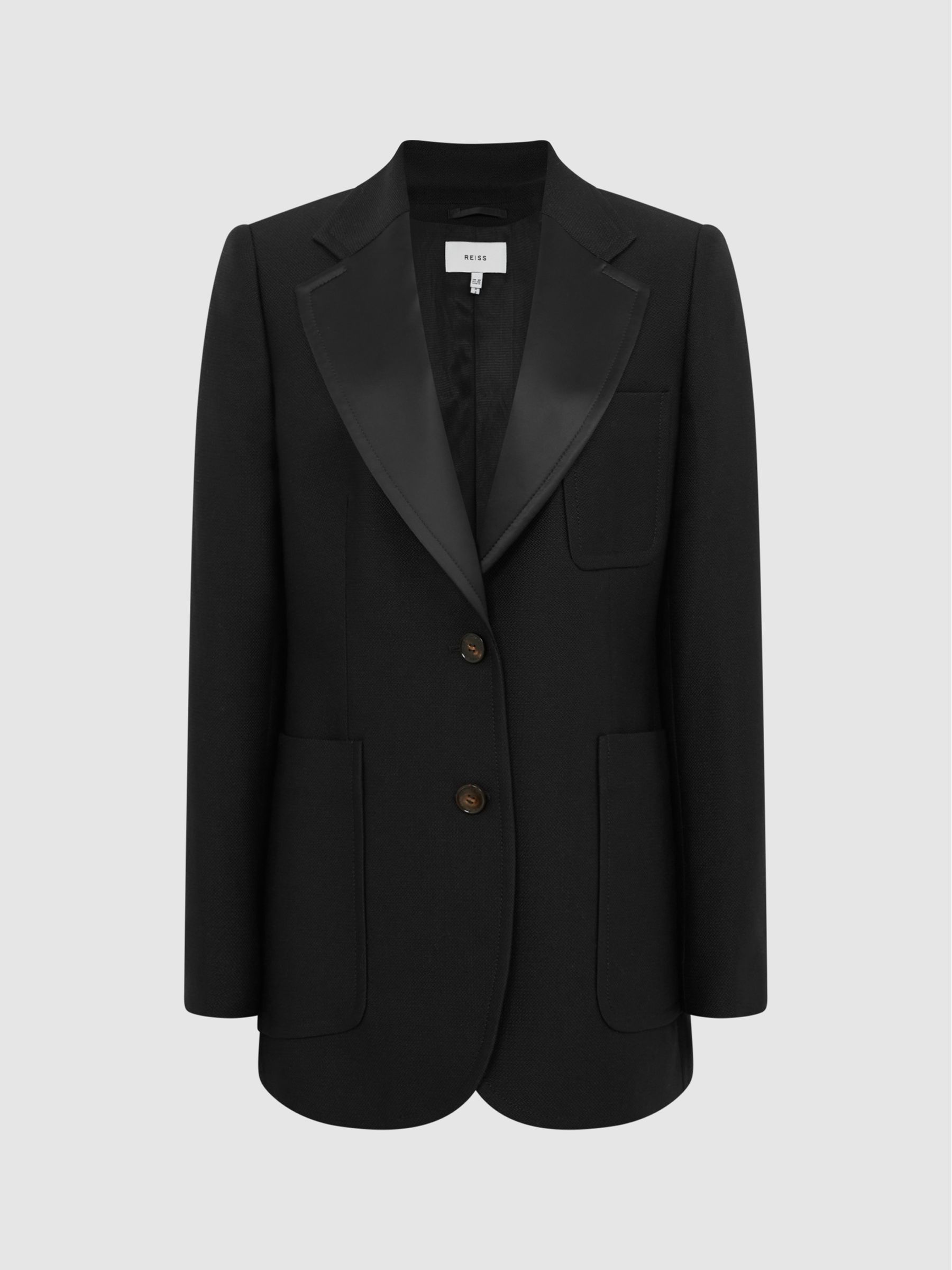 Single Breasted Tailored Blazer in Black - Image 2 of 6