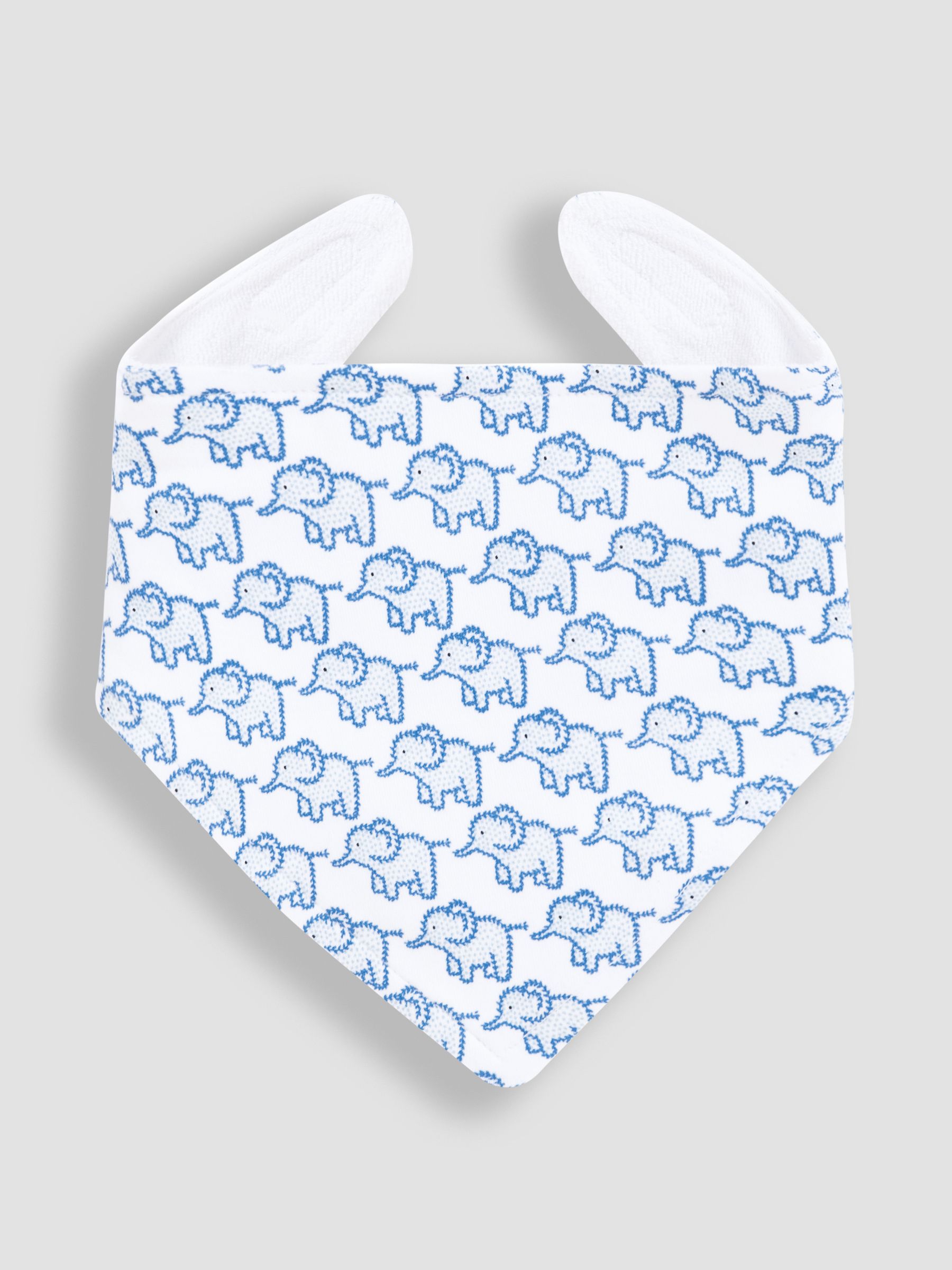 Baby Blue 3-Pack Cotton Baby Dribble Bibs - Image 2 of 4
