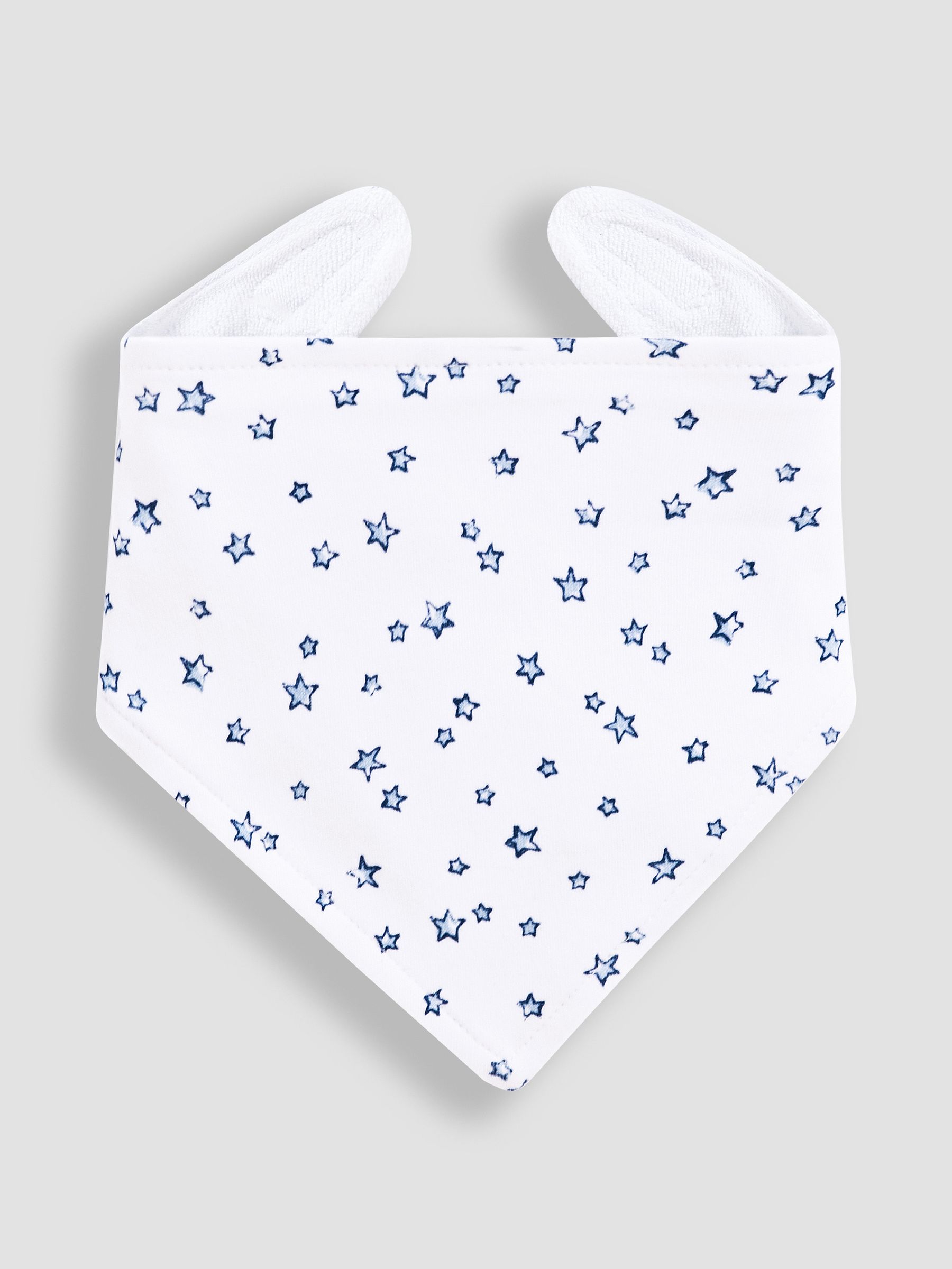 Baby Blue 3-Pack Cotton Baby Dribble Bibs - Image 3 of 4