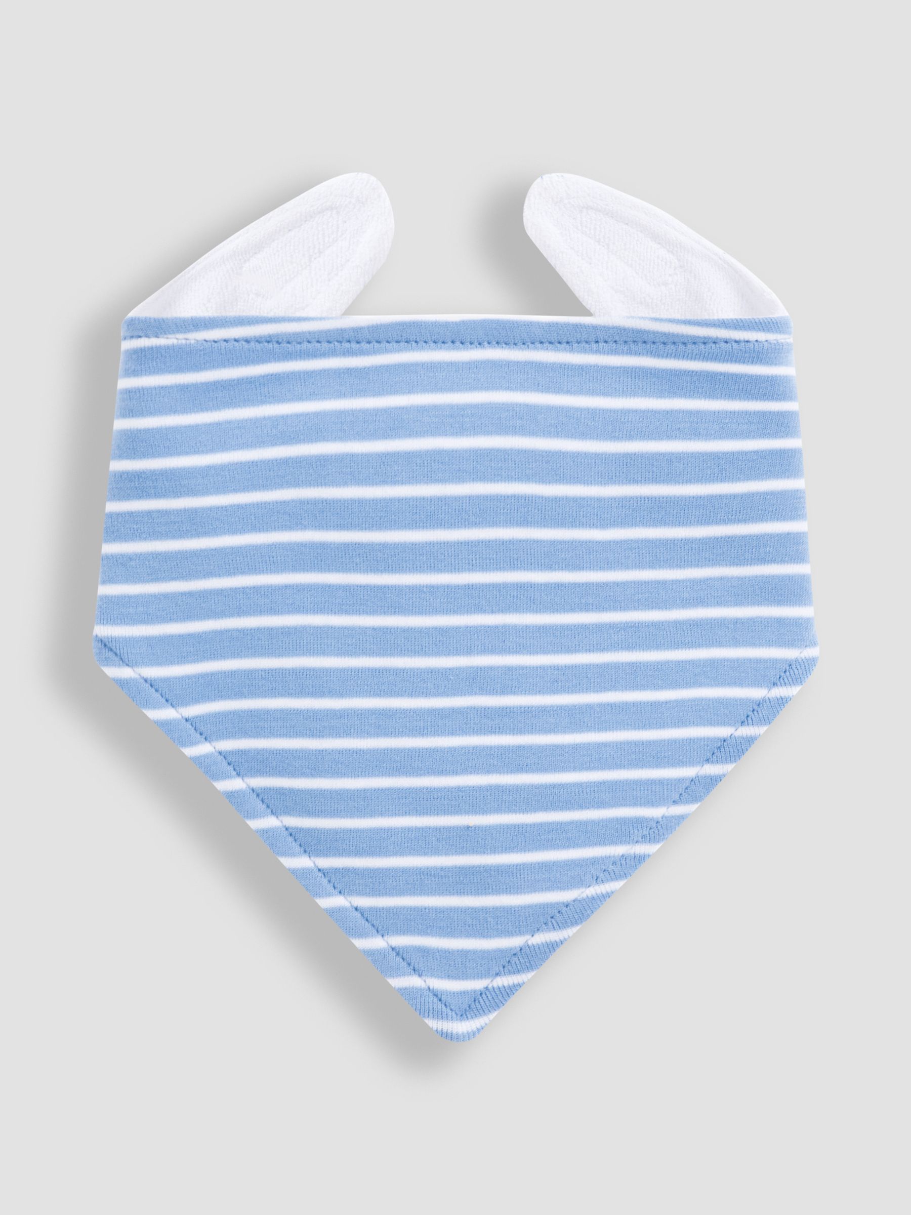 Baby Blue 3-Pack Cotton Baby Dribble Bibs - Image 4 of 4