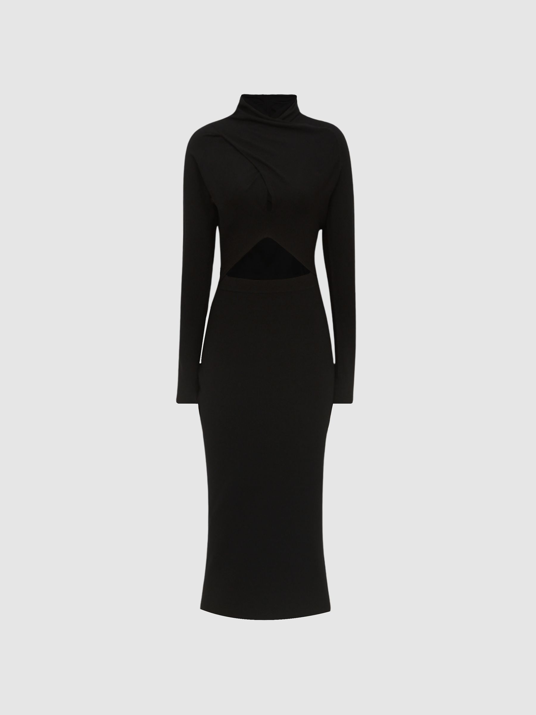Cut-Out Dress in Black - Image 2 of 6