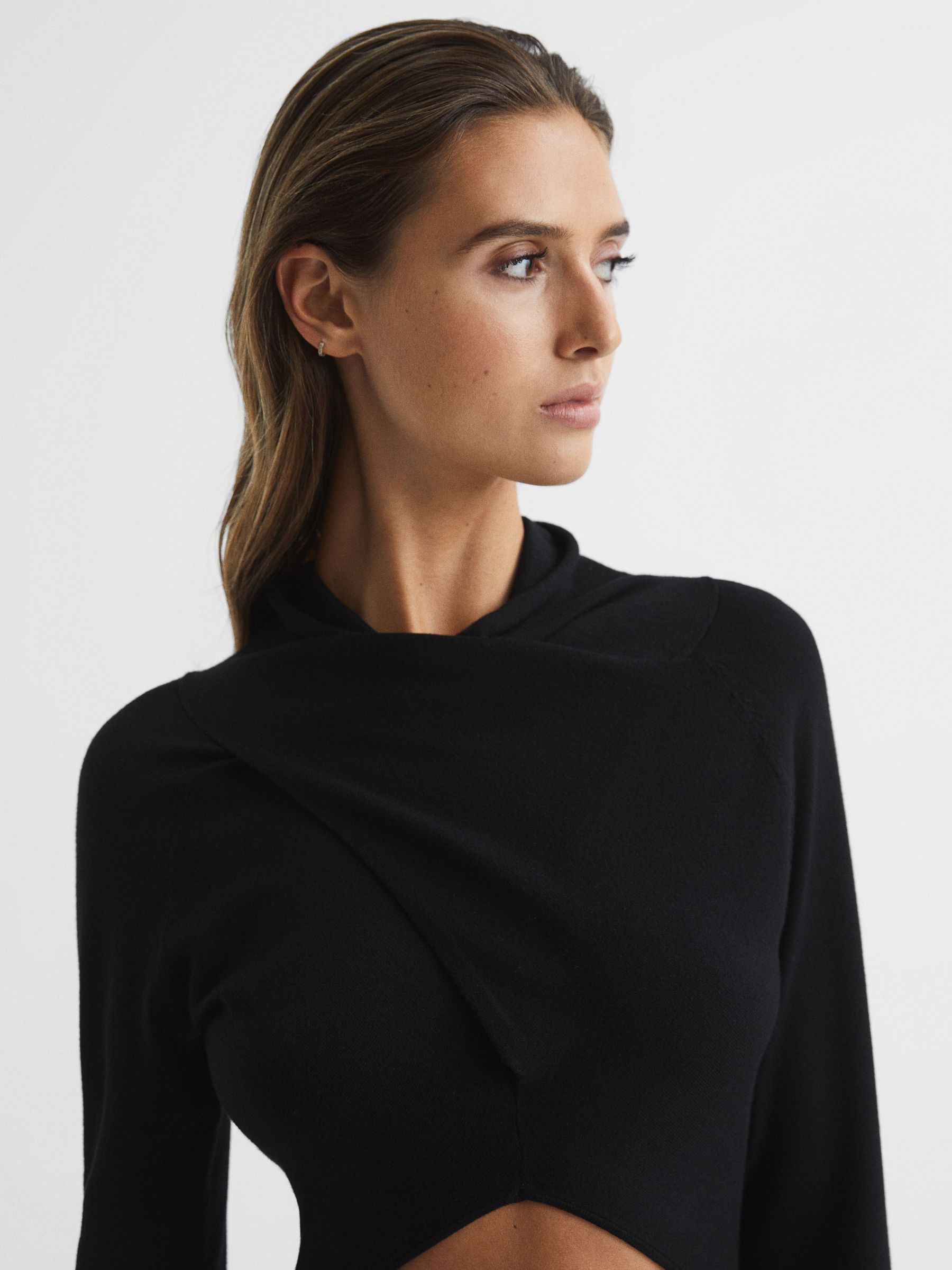 Cut-Out Dress in Black - Image 4 of 6