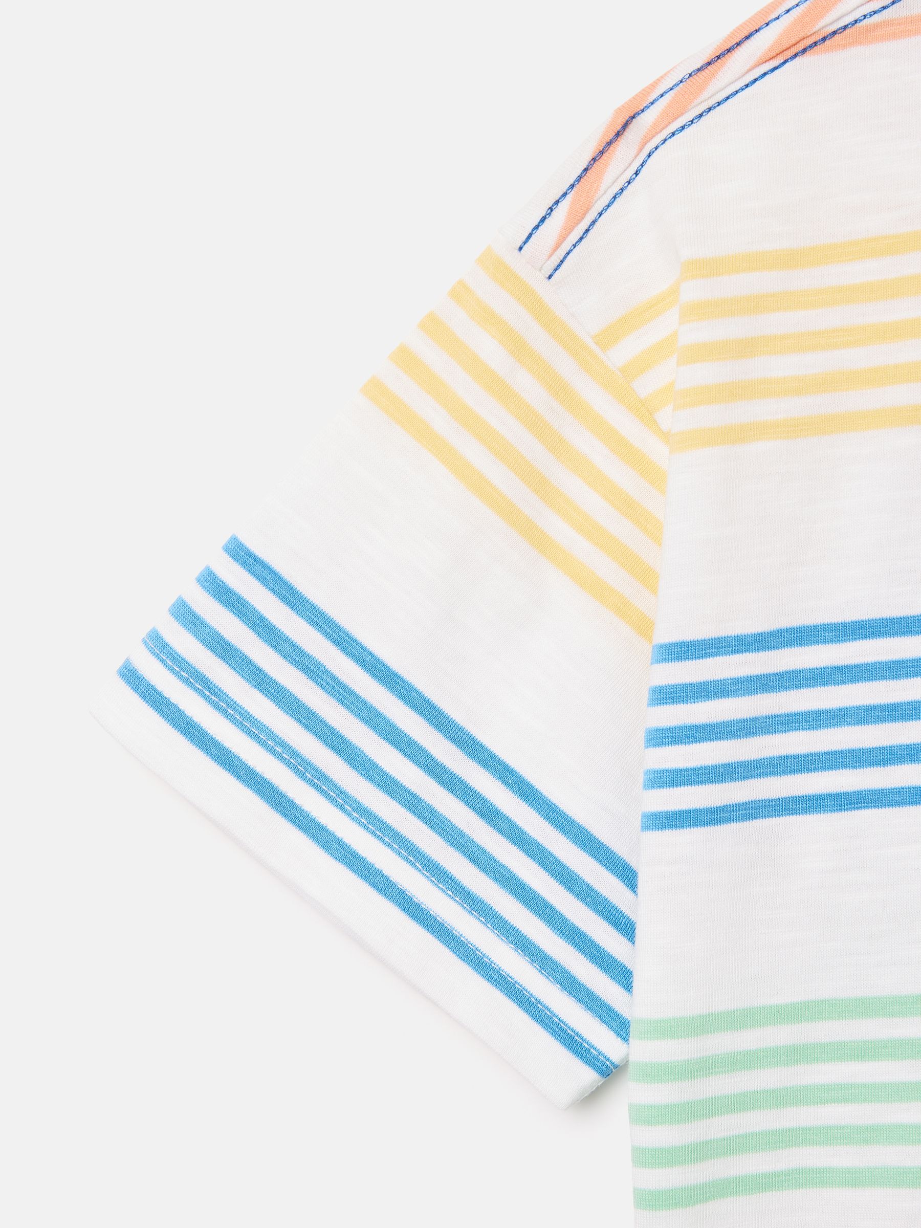 Boys' Laundered Multi Short Sleeve Crew Neck Striped T-Shirt - Image 5 of 6