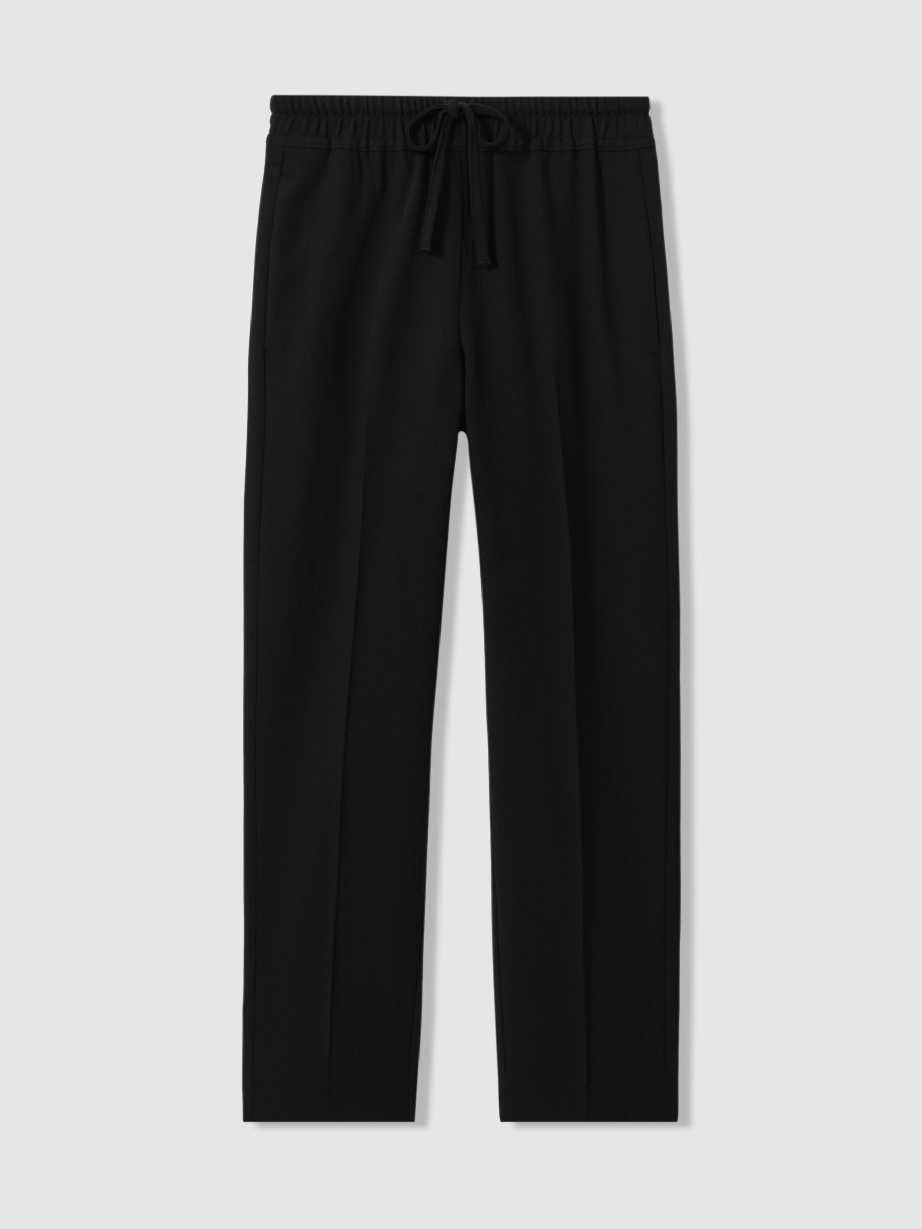 Petite Tapered Pull On Trousers in Black - Image 2 of 7