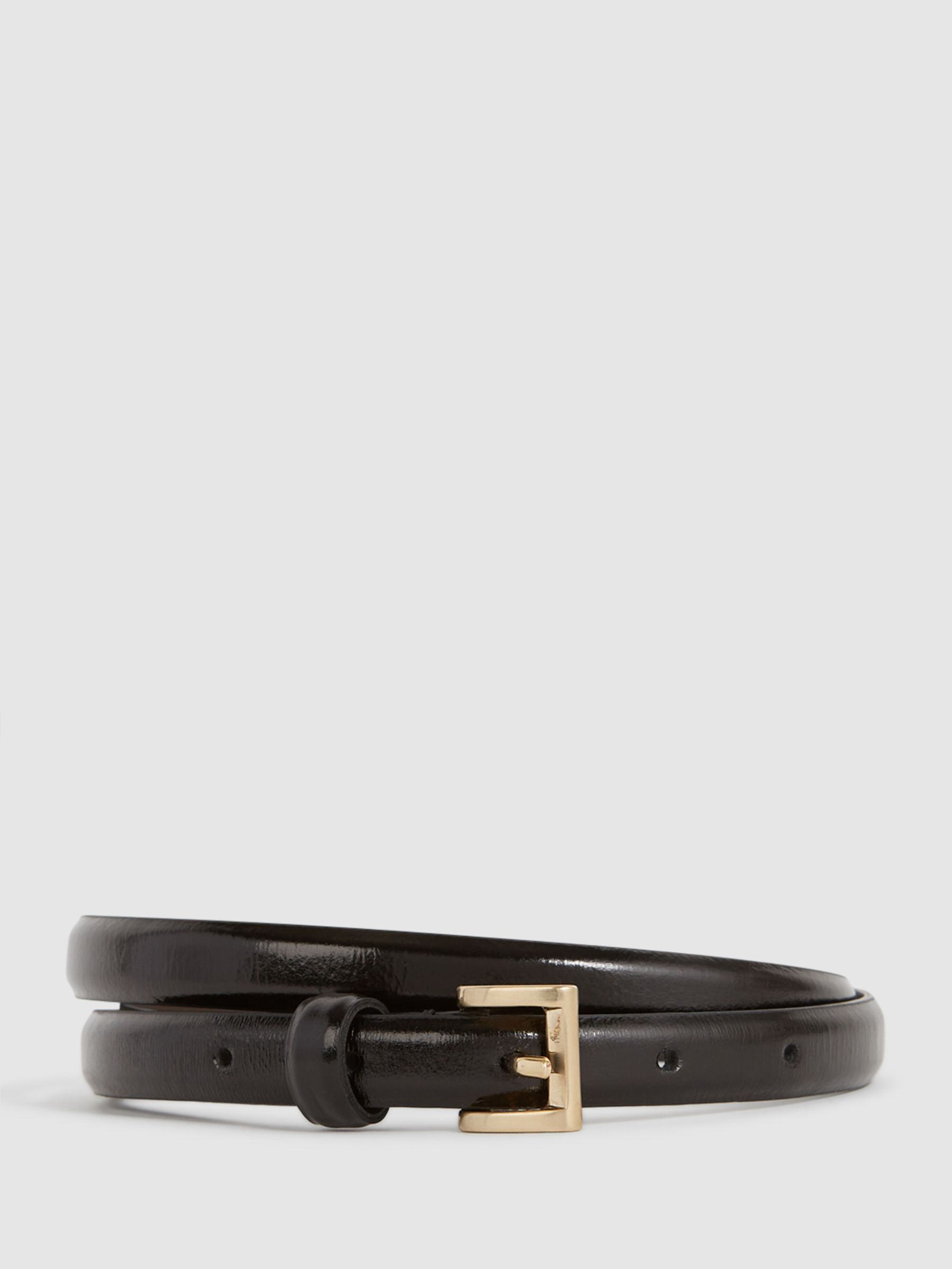 Leather Waist Belt in Black - Image 1 of 6