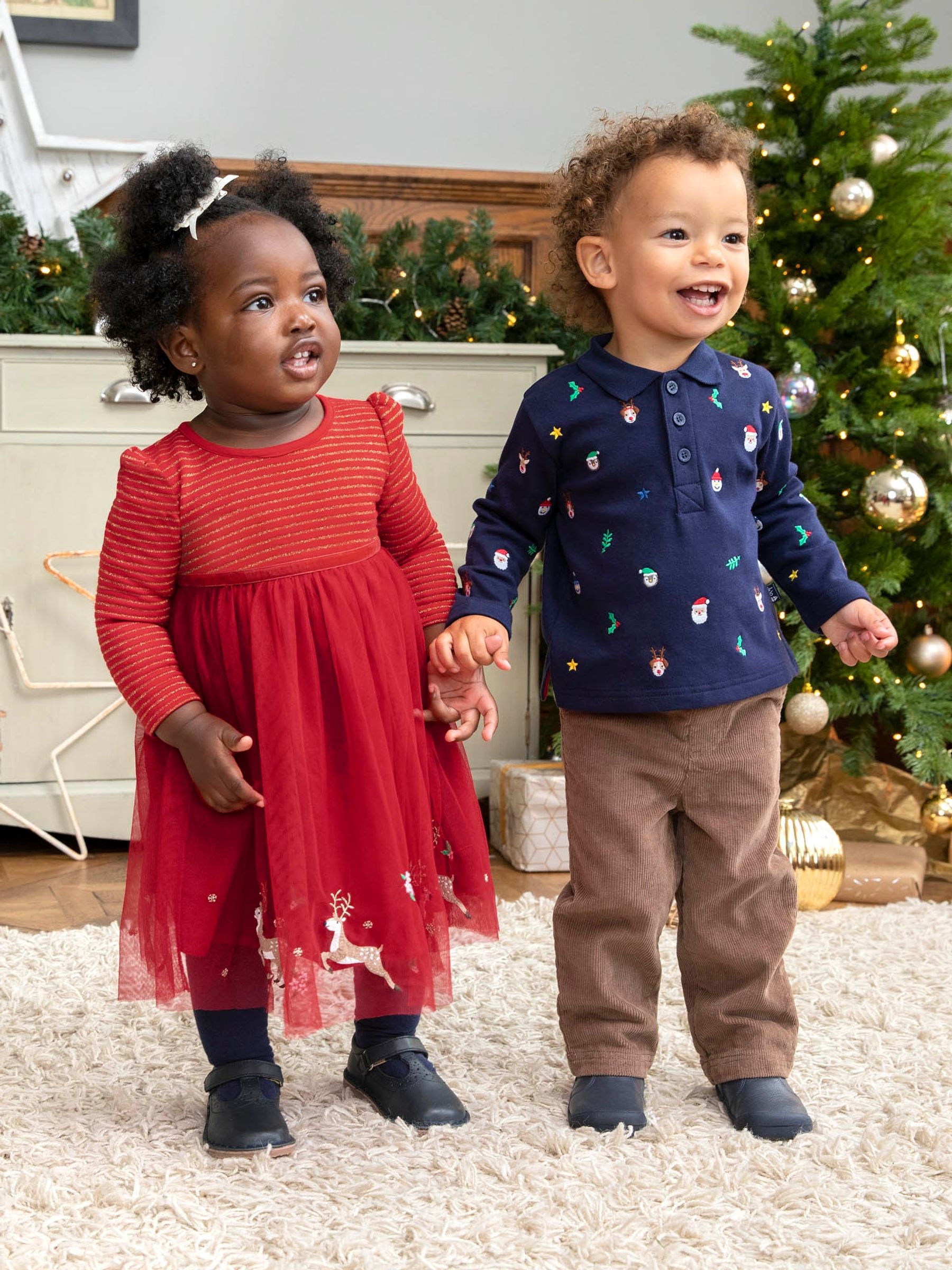 Reindeer Party Dress in Red - Image 2 of 6