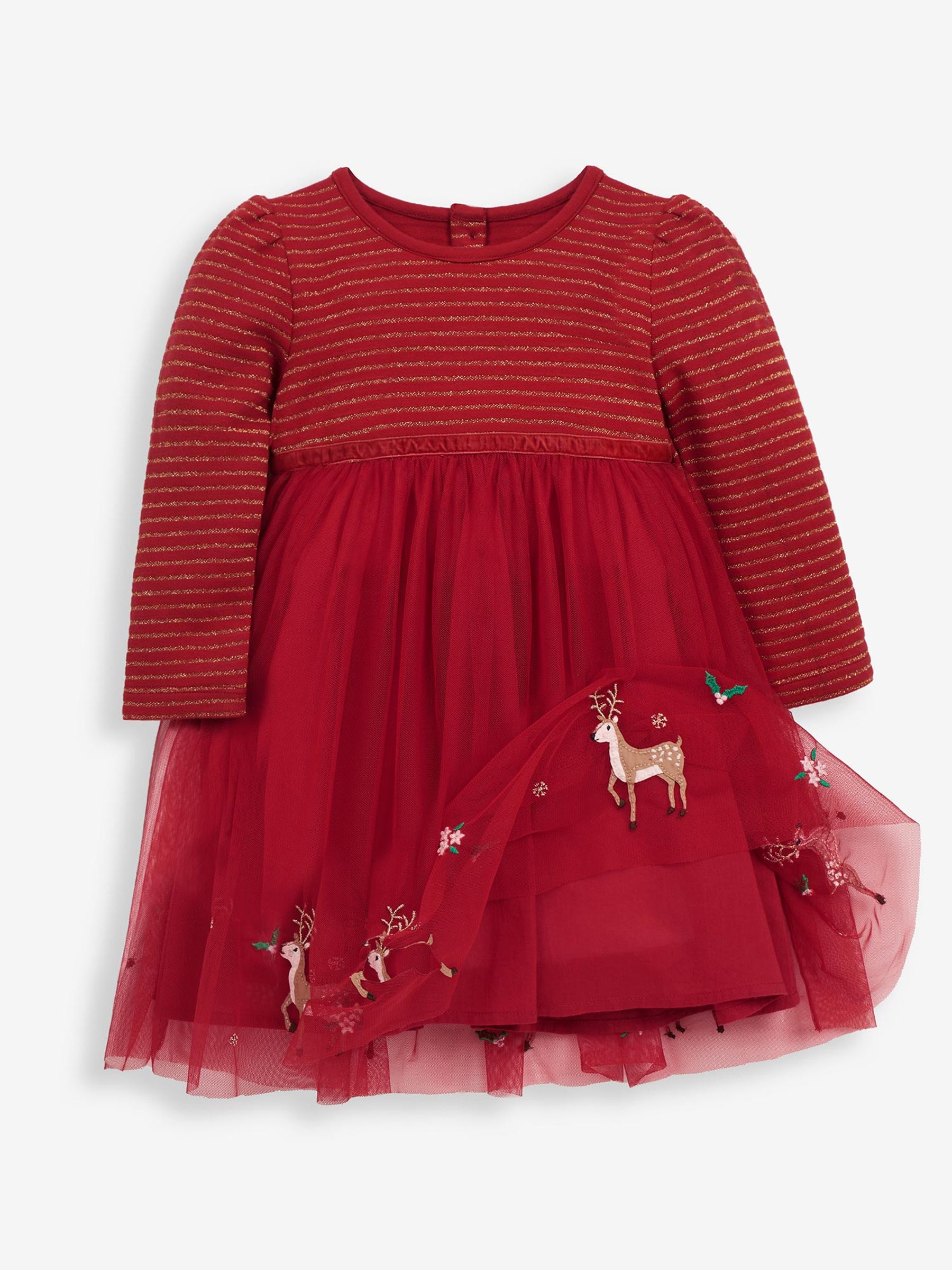 Reindeer Party Dress in Red - Image 5 of 6