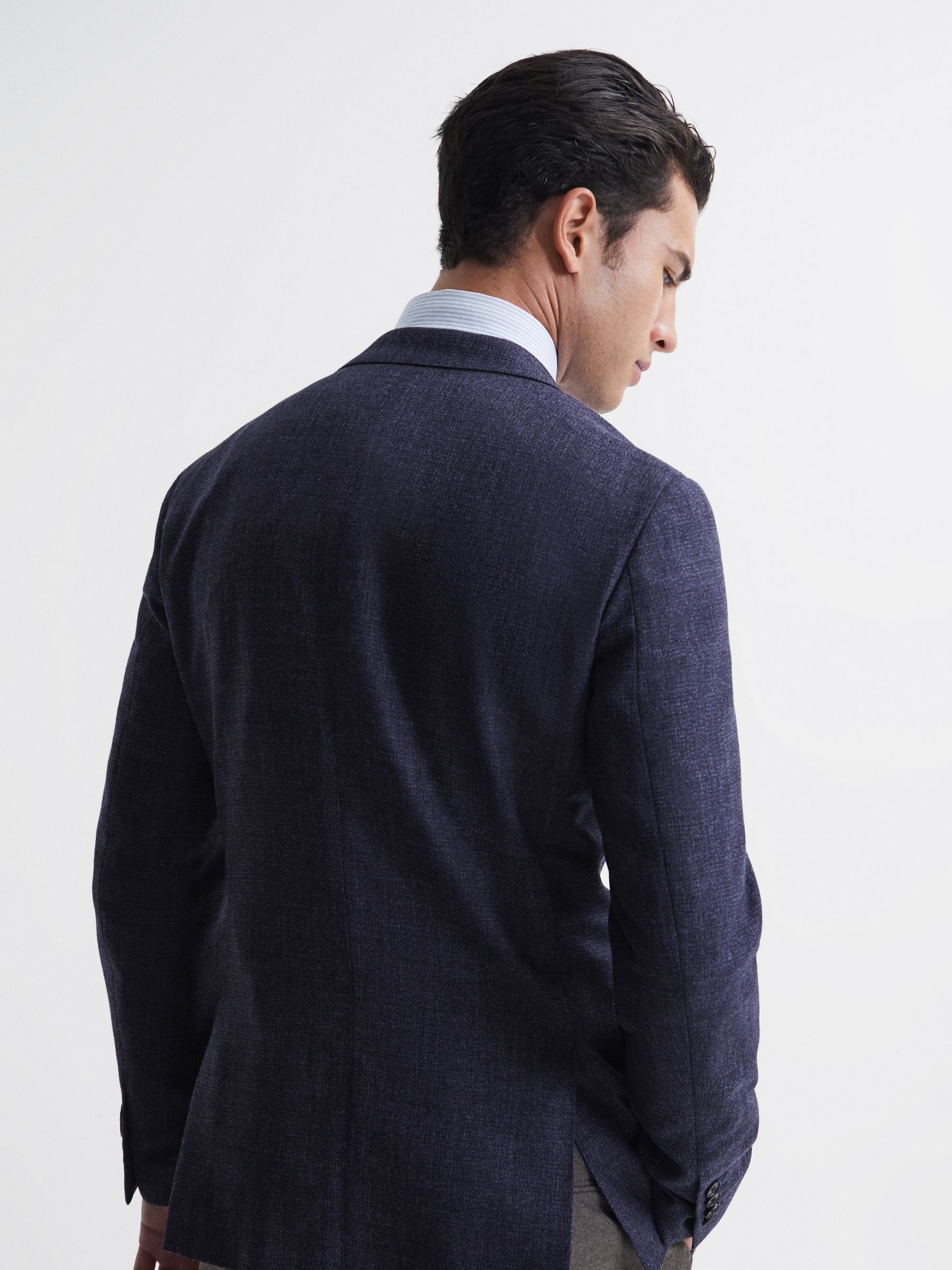 Single Breasted Patch Pocket Blazer in Indigo - Image 5 of 7
