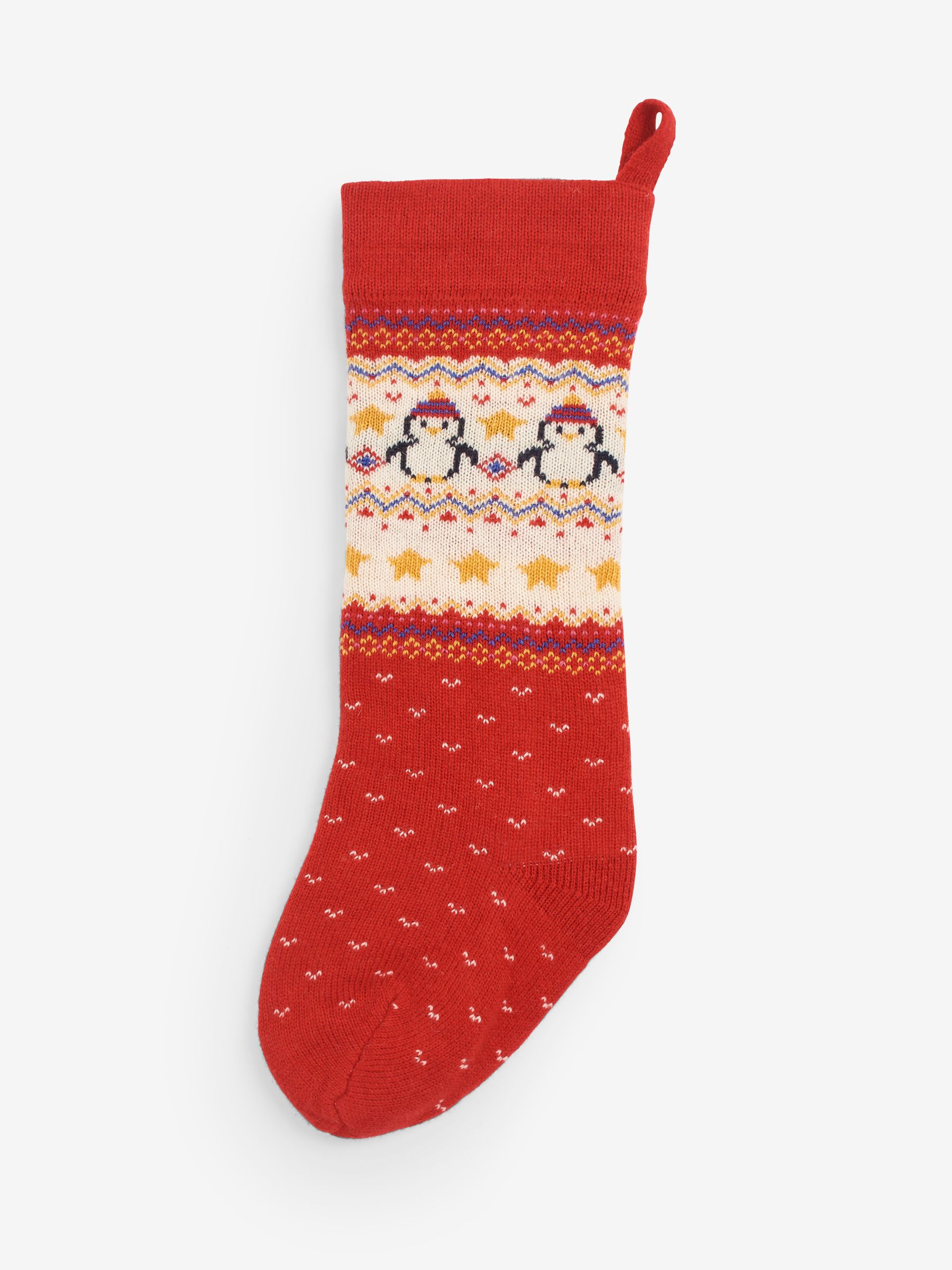 Red Penguin Knitted Christmas Stocking - Image 1 of 4