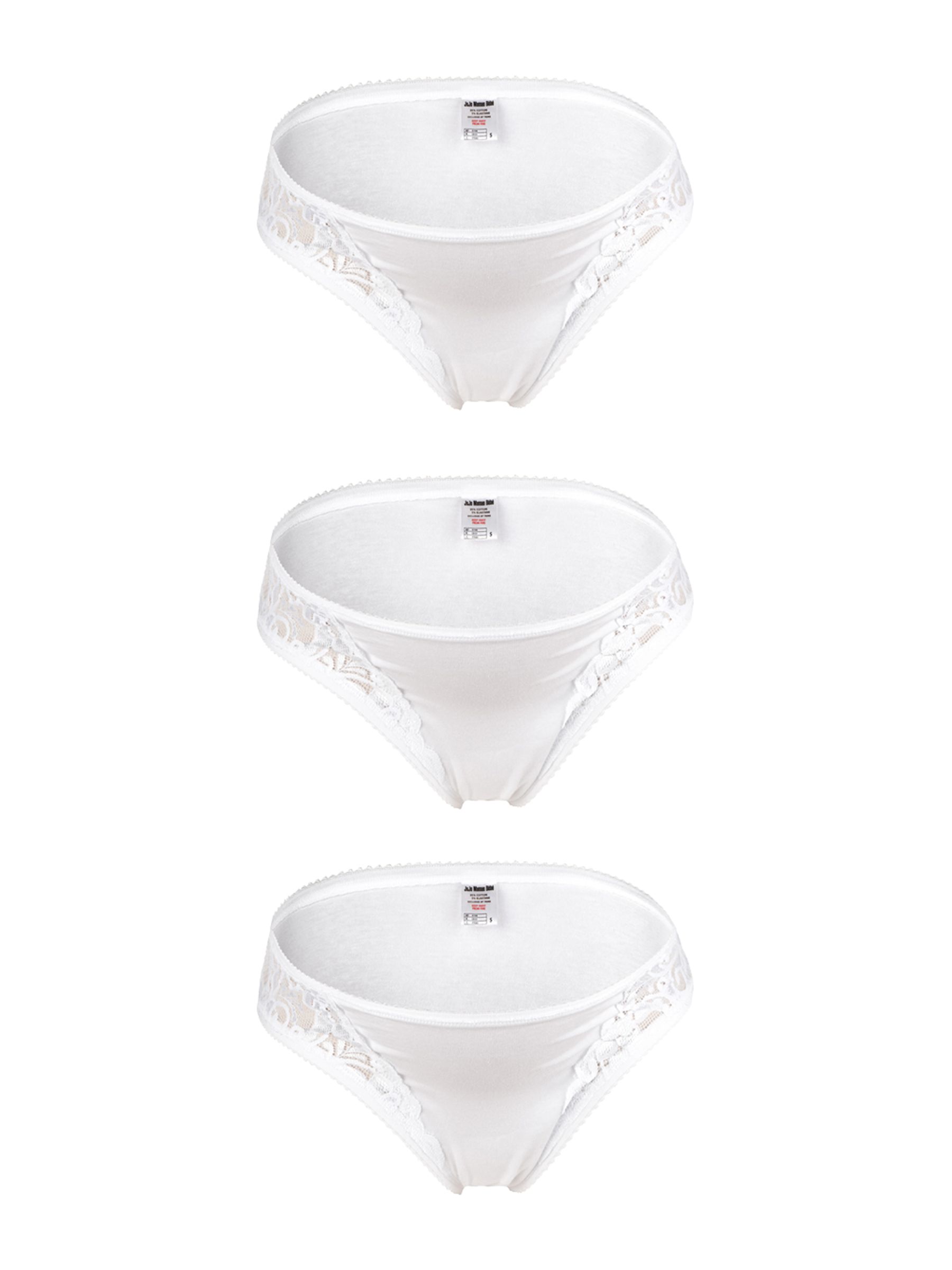 White 3-Pack Lace Trim Maternity Knickers - Image 1 of 4