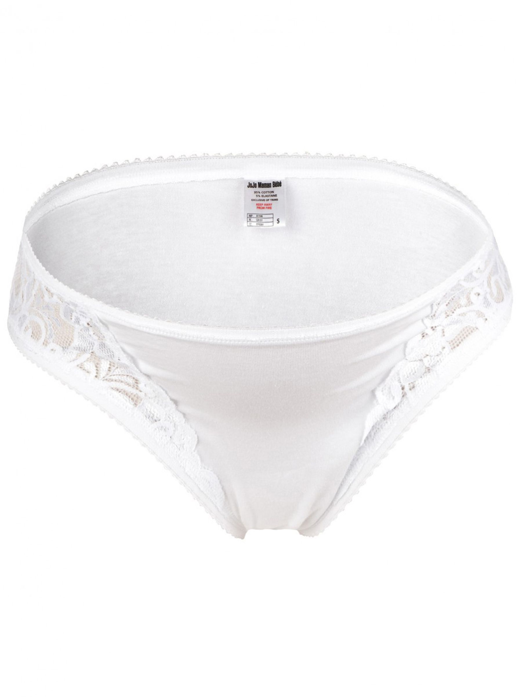 White 3-Pack Lace Trim Maternity Knickers - Image 2 of 4