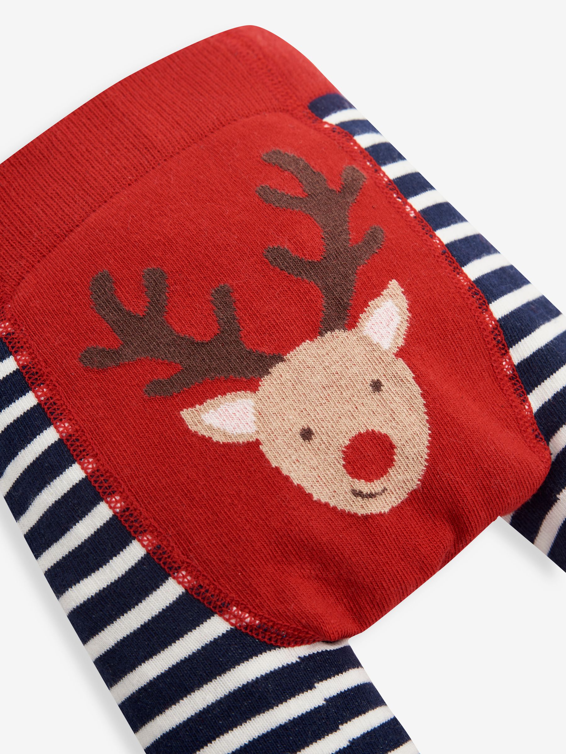 Red Christmas Cotton Blend Stripe Baby Leggings - Image 4 of 5