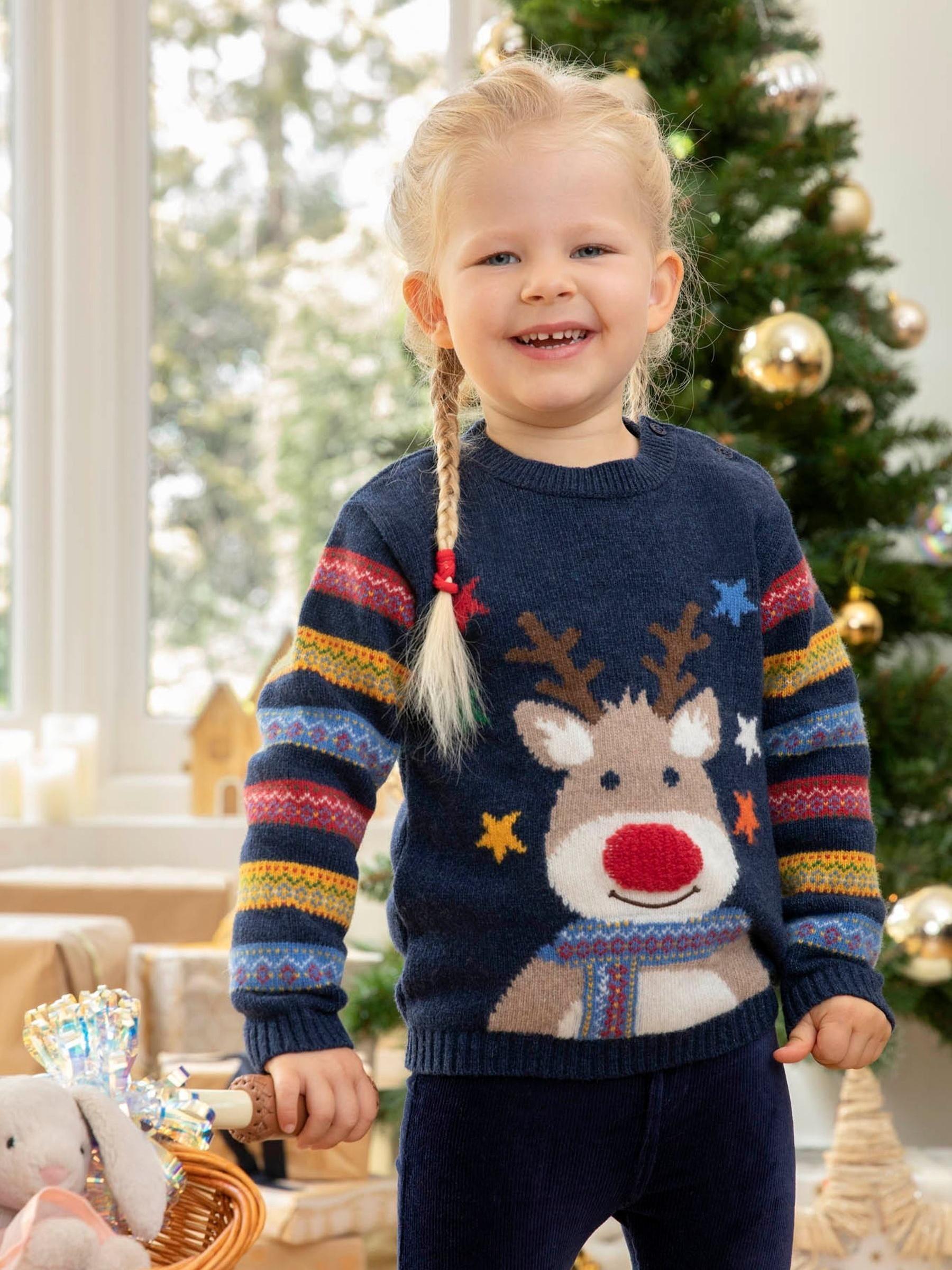 Reindeer Jumper in Navy - Image 3 of 6