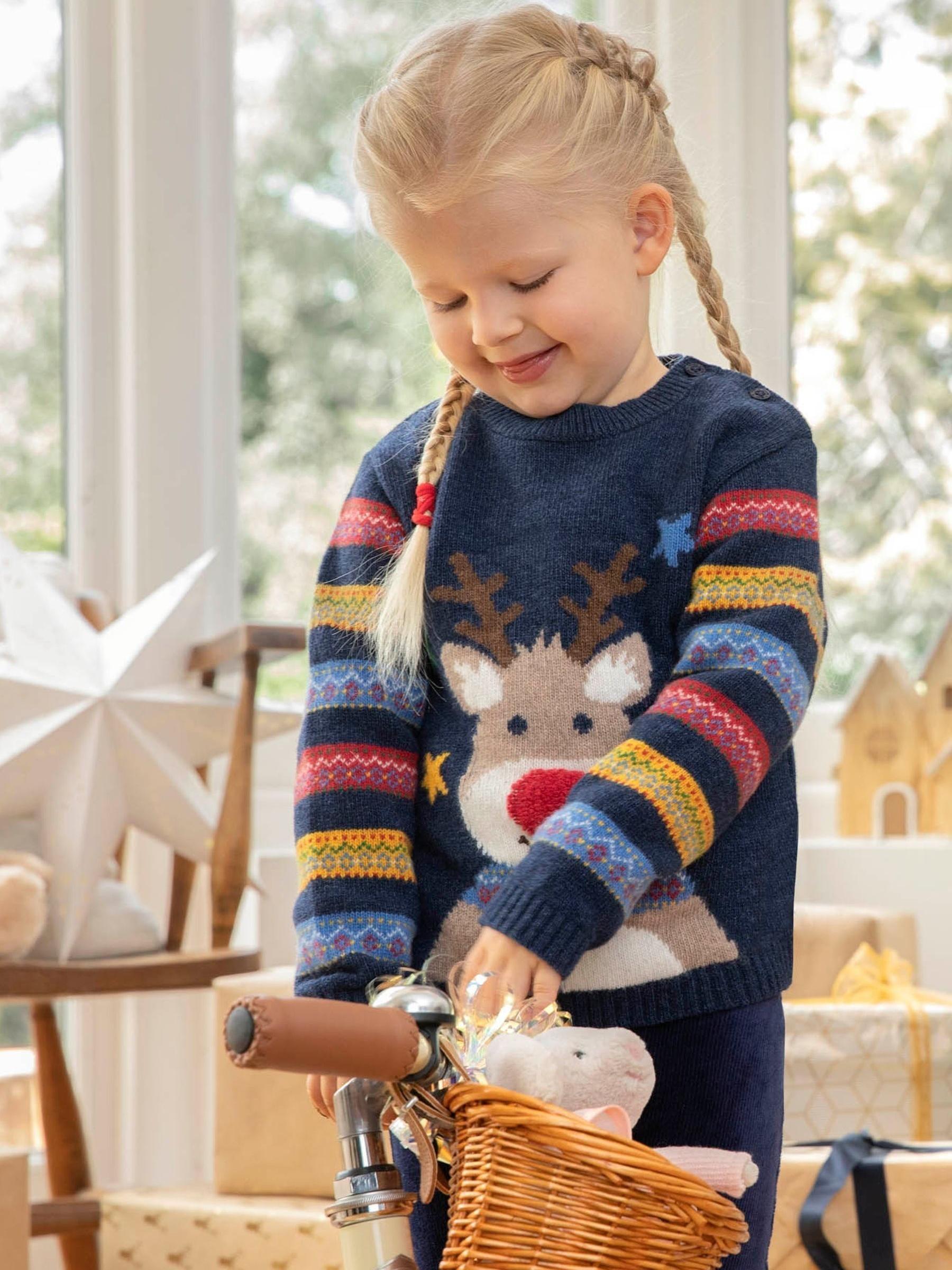 Reindeer Jumper in Navy - Image 6 of 6