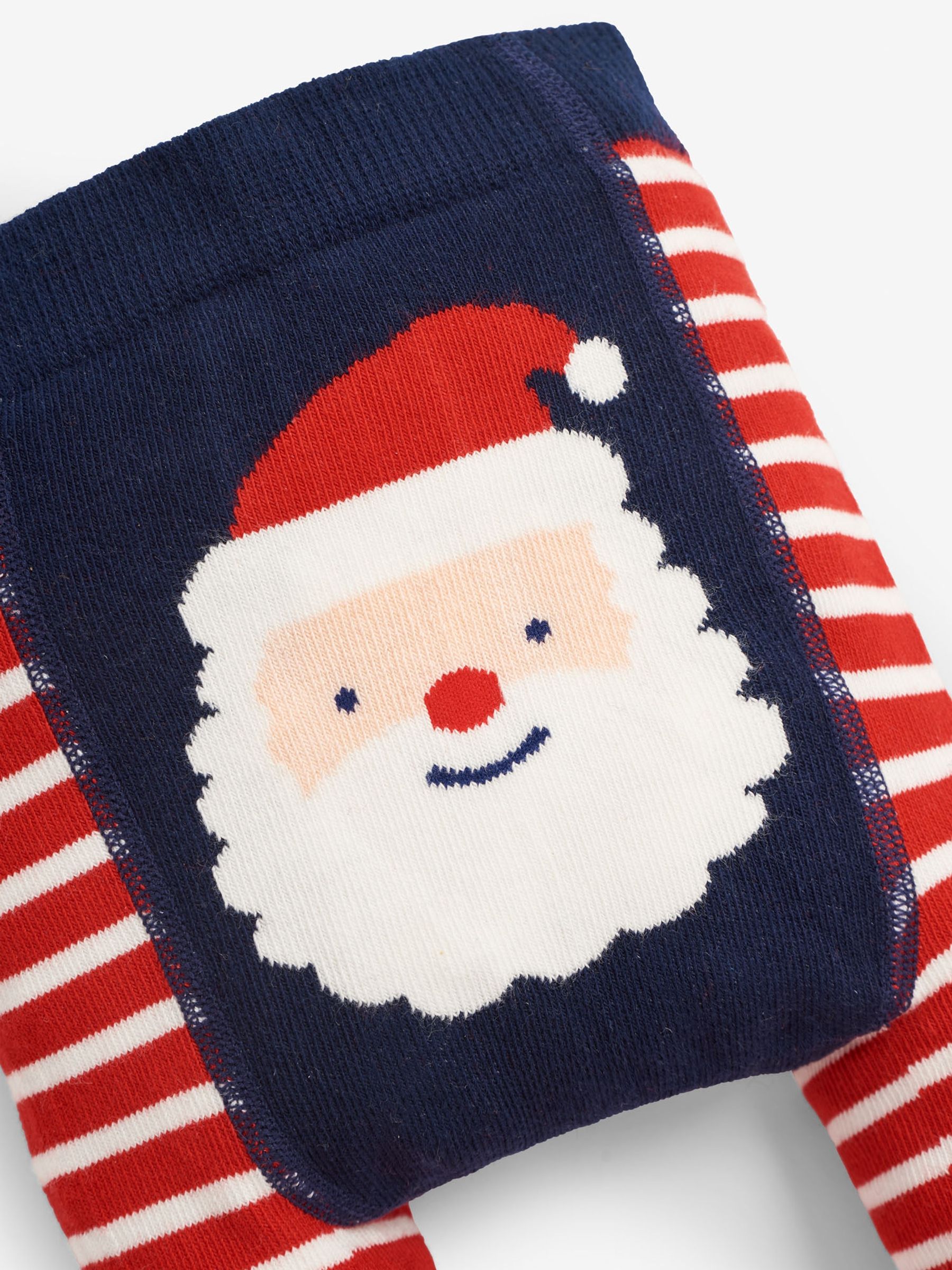 Stripe Santa Christmas Cotton Blend Stripe Baby Leggings - Image 3 of 3