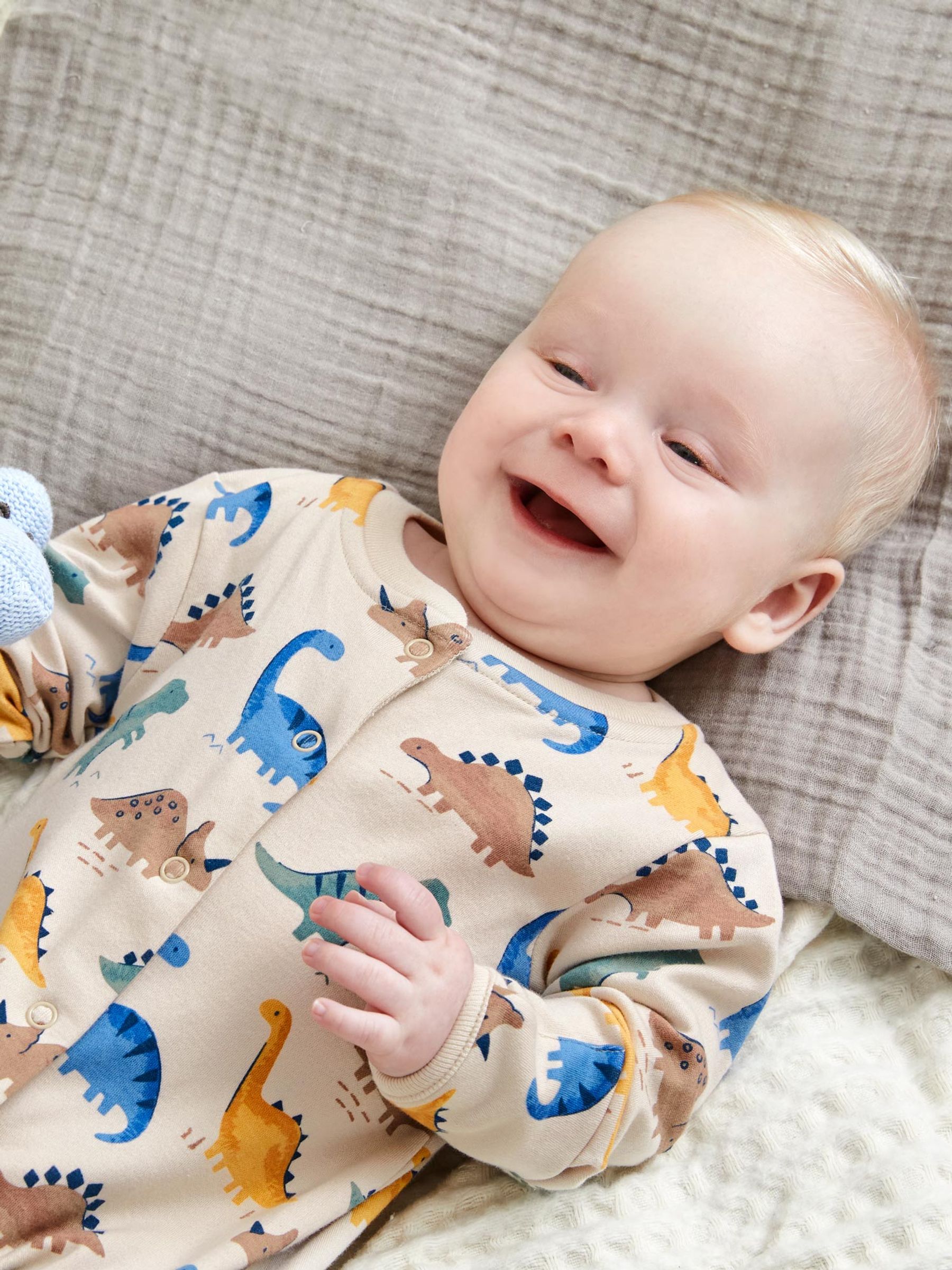 Stone Dinosaur Print Sleepsuit - Image 3 of 3