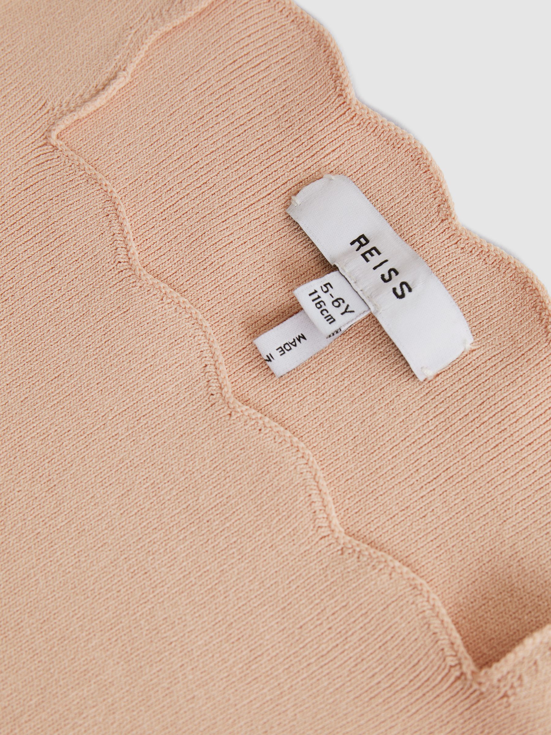 Junior Square Neck Knitted Dress in Pale Pink - Image 5 of 5