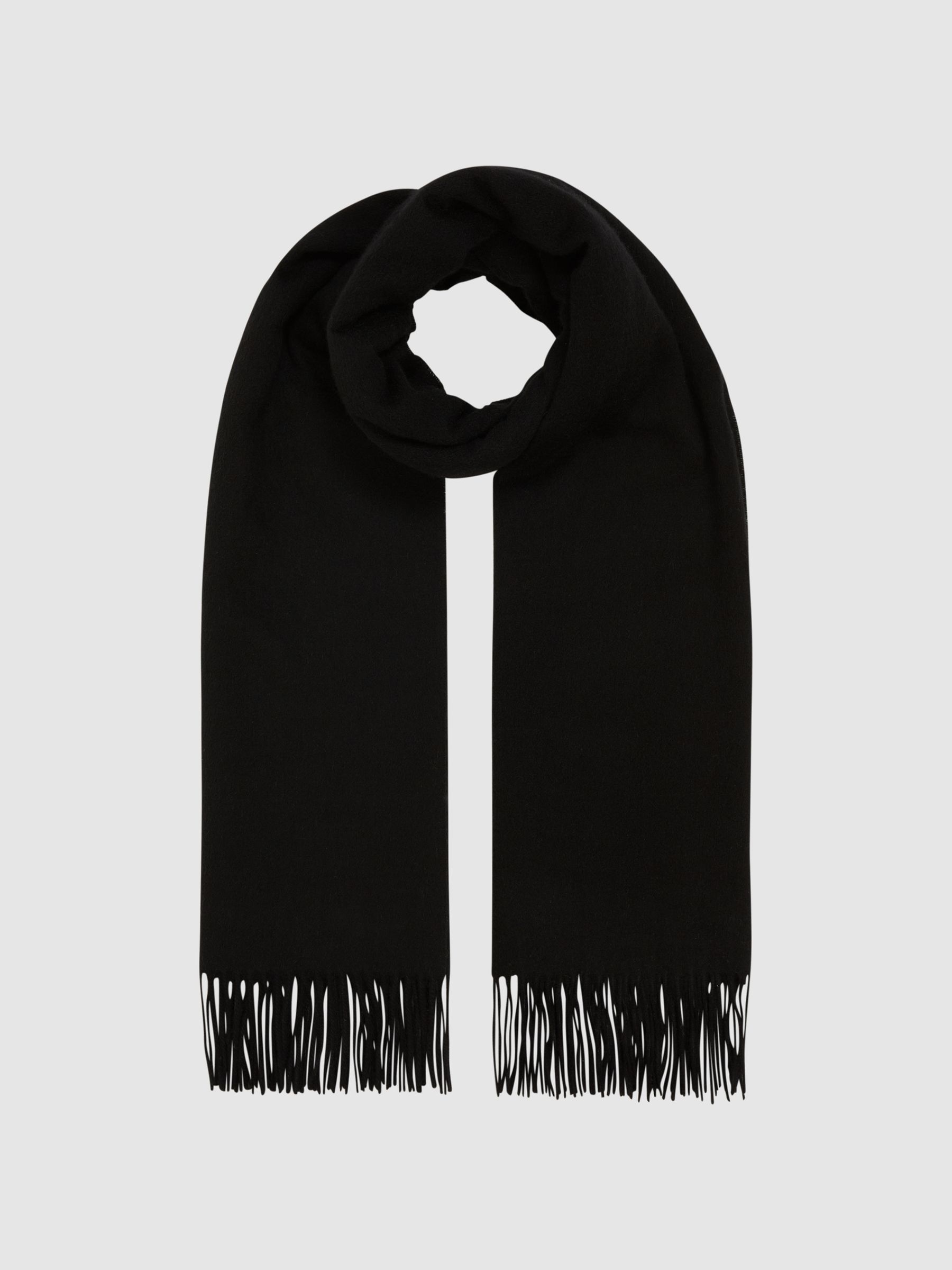 Wool-Cashmere Scarf in Black - Image 1 of 3
