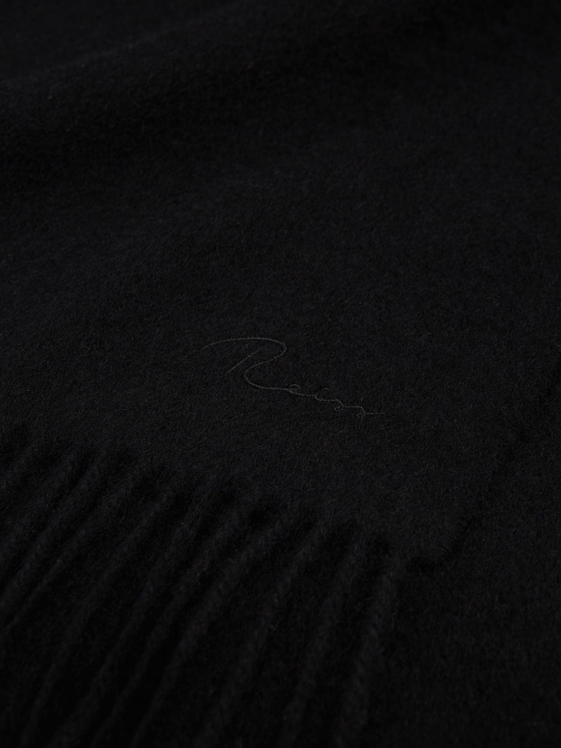 Wool-Cashmere Scarf in Black - Image 3 of 3