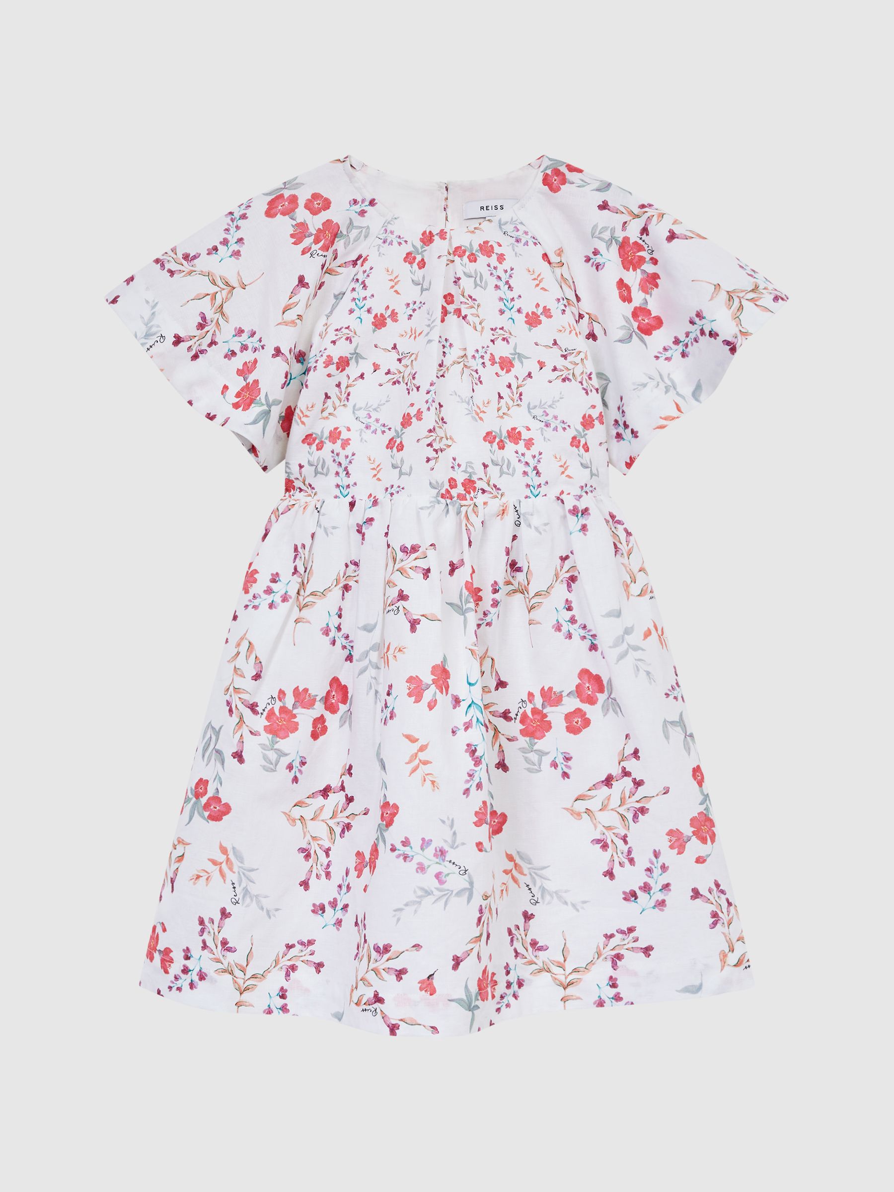 4-9 yrs Print Midi Dress in Multi - Image 2 of 7