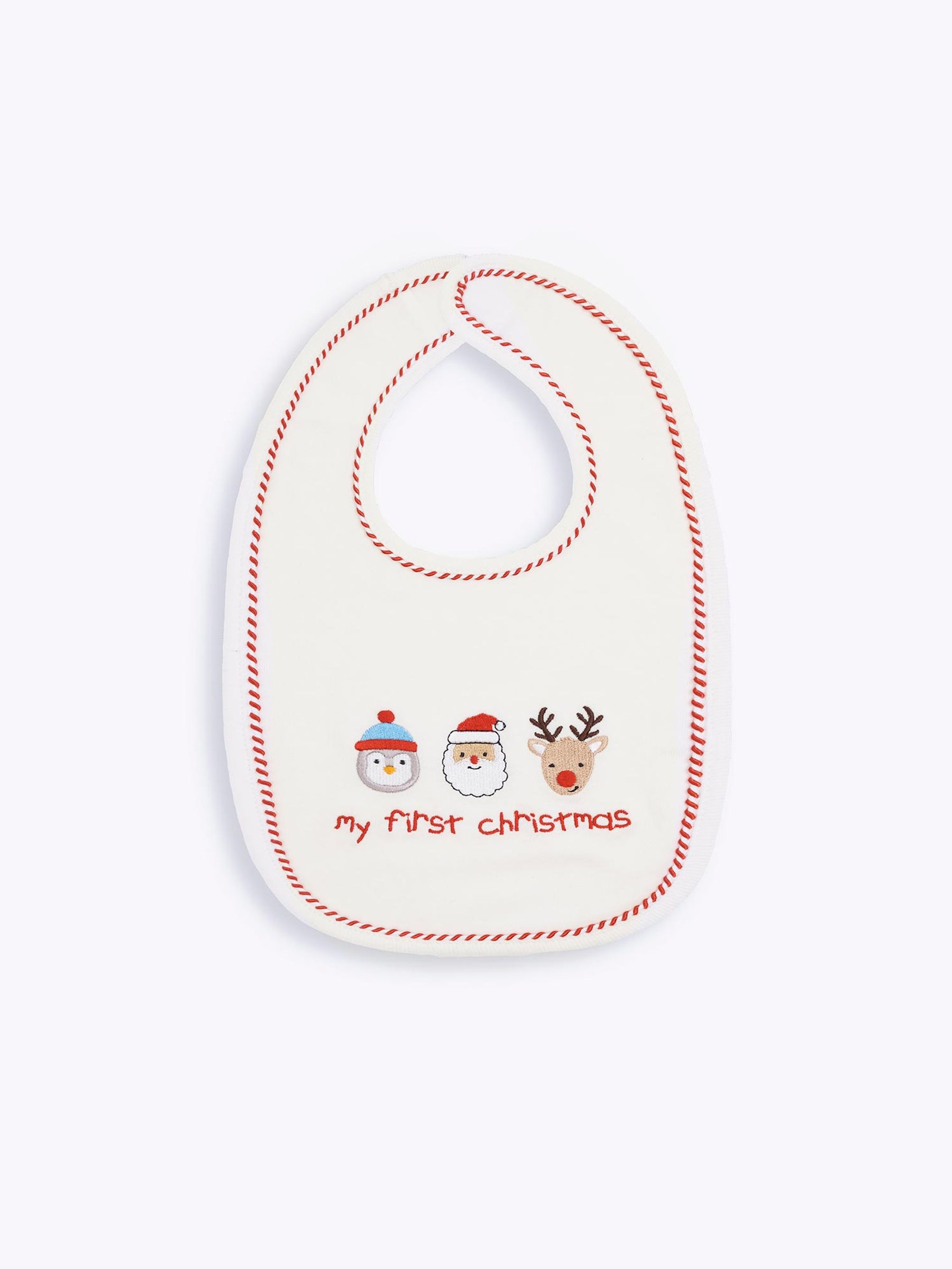 Cream My First Christmas Bib - Image 1 of 2