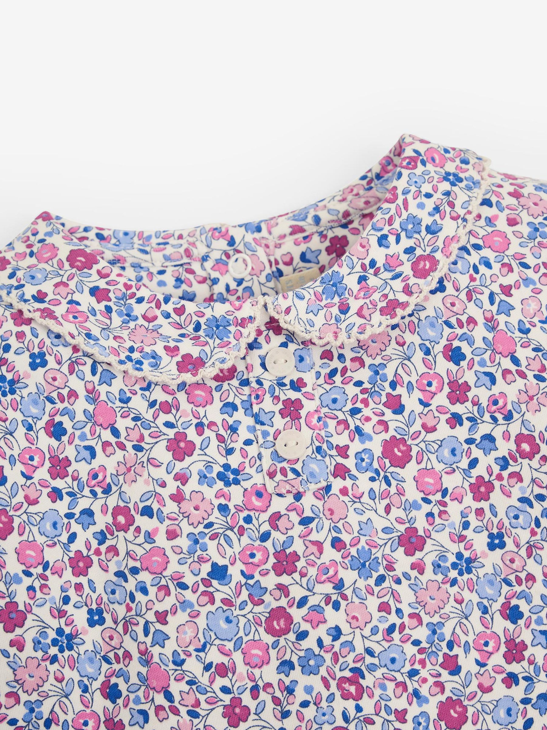 Periwinkle Ditsy Peter Pan Top - Image 2 of 2