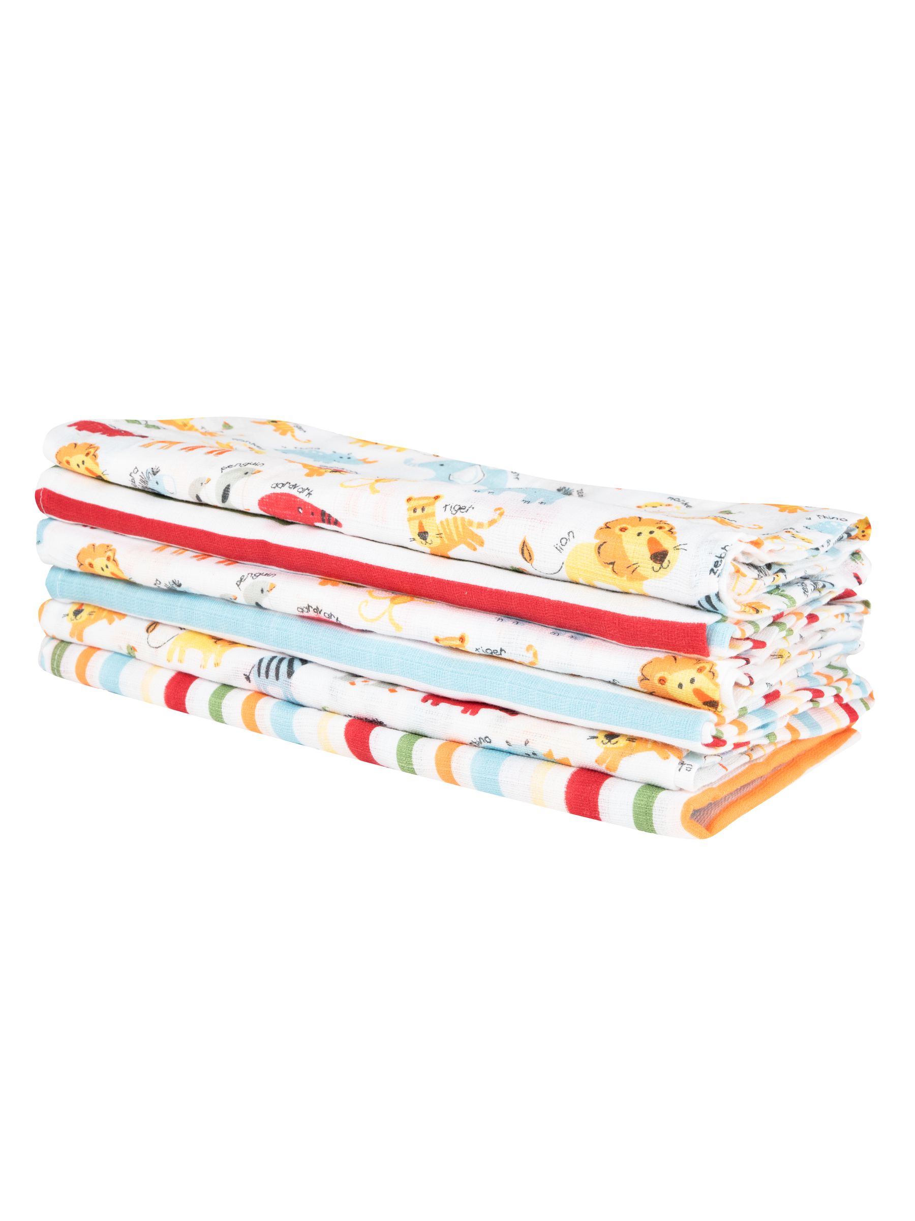 6-Pack Jungle Muslins in White - Image 1 of 3