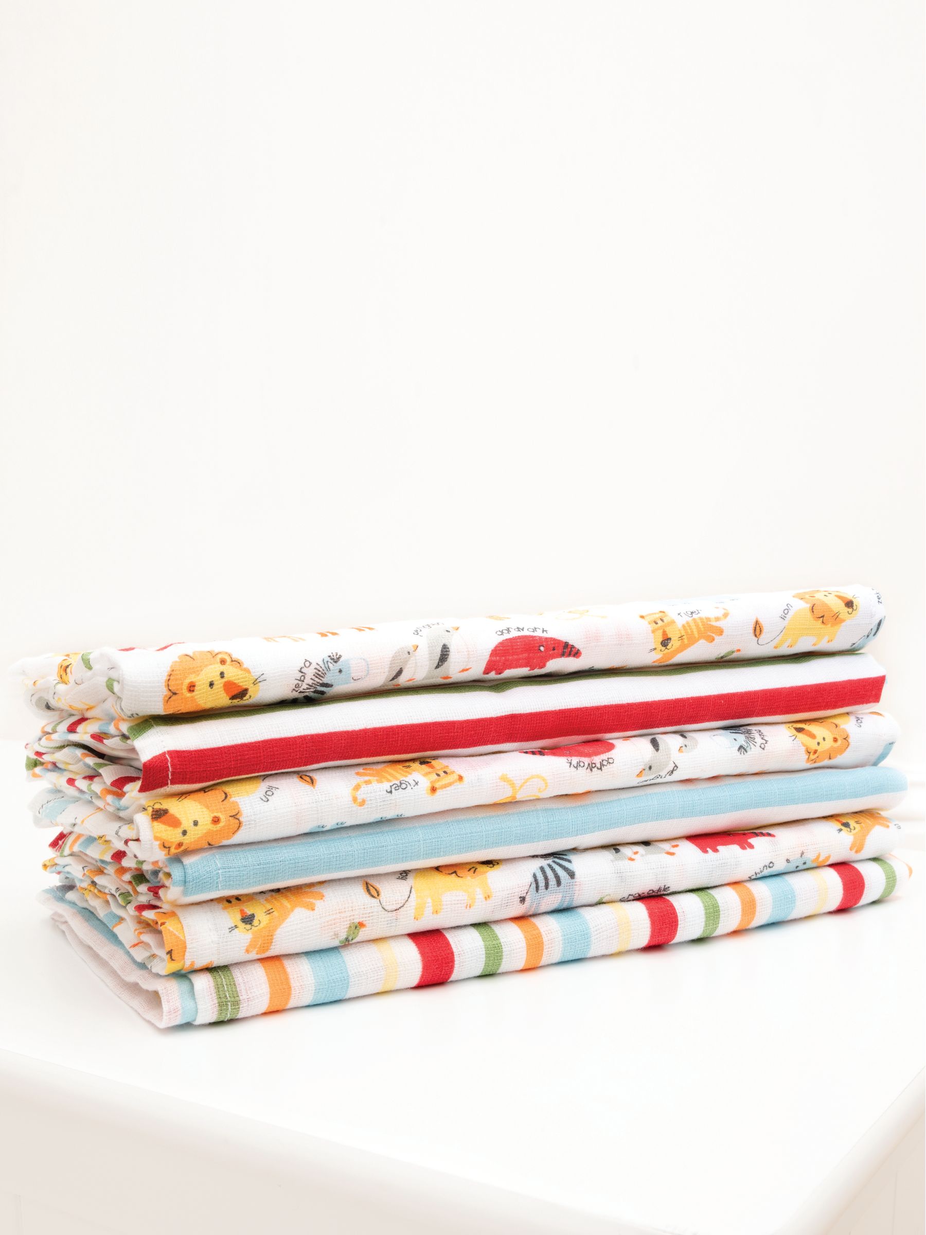 6-Pack Jungle Muslins in White - Image 3 of 3