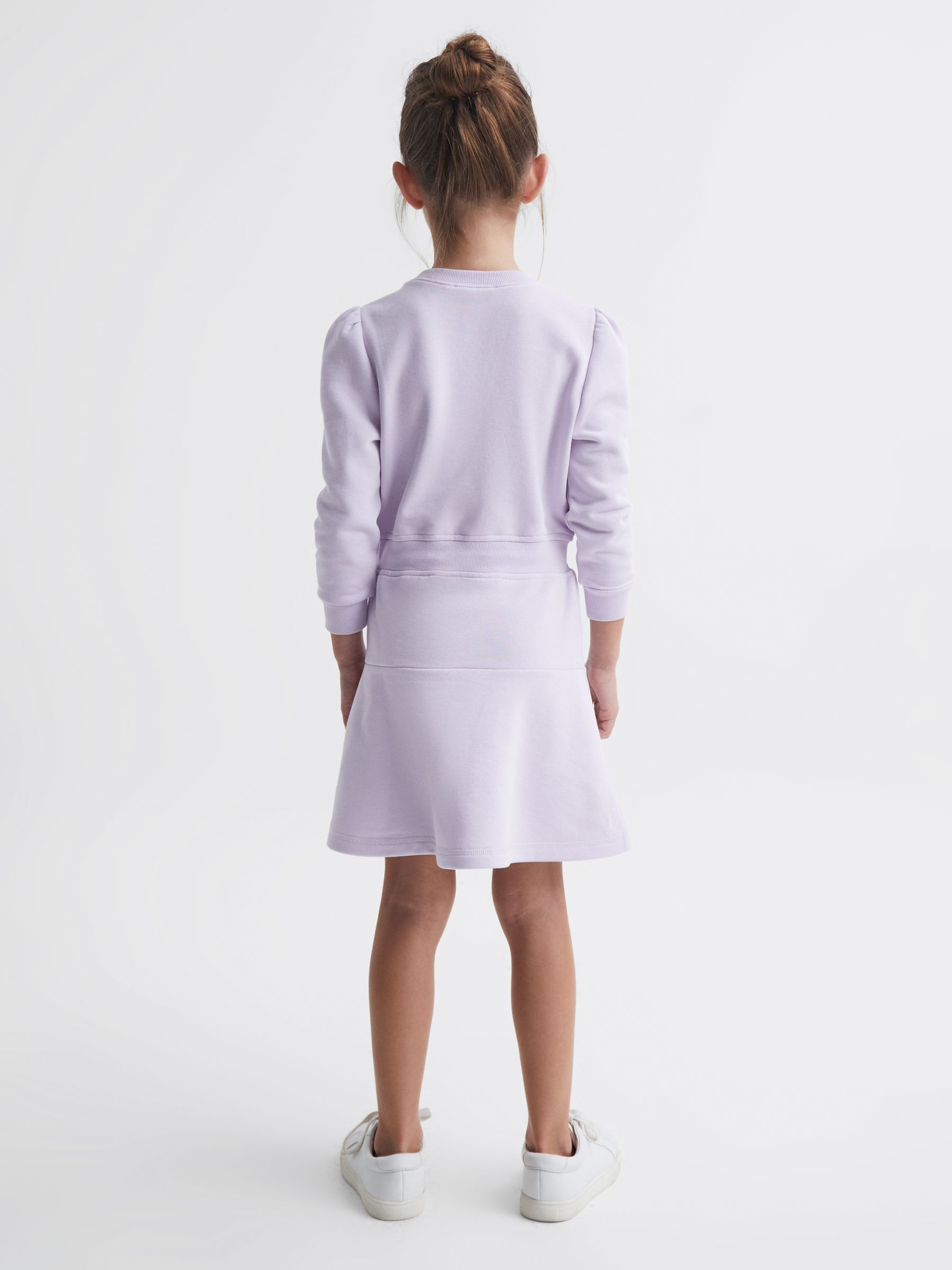 9-12 yrs Relaxed Jersey Dress in Lilac - Image 5 of 7