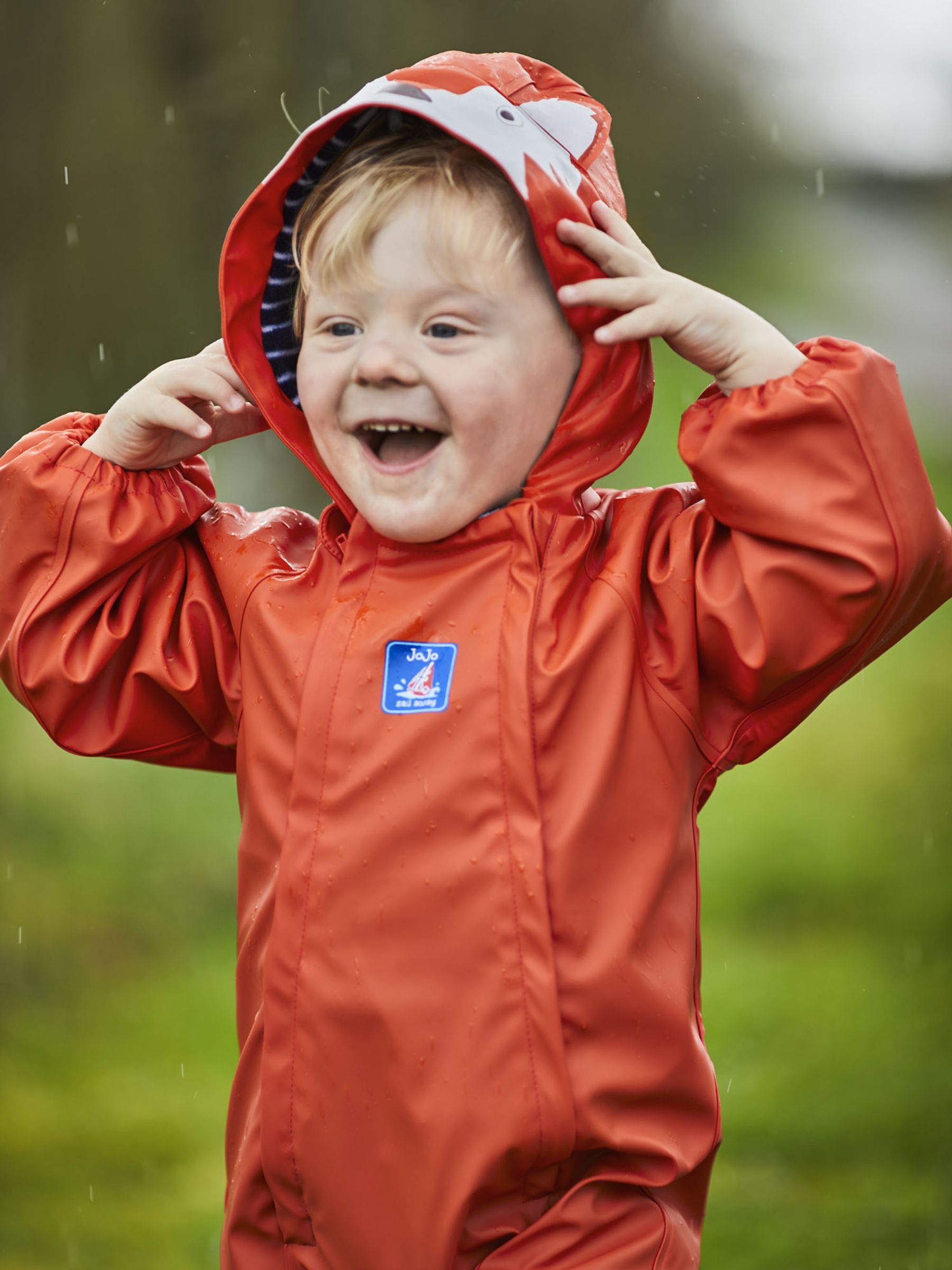 Rust Fox Fleece-lined Waterproof Puddle Suit | JoJo Maman Bébé