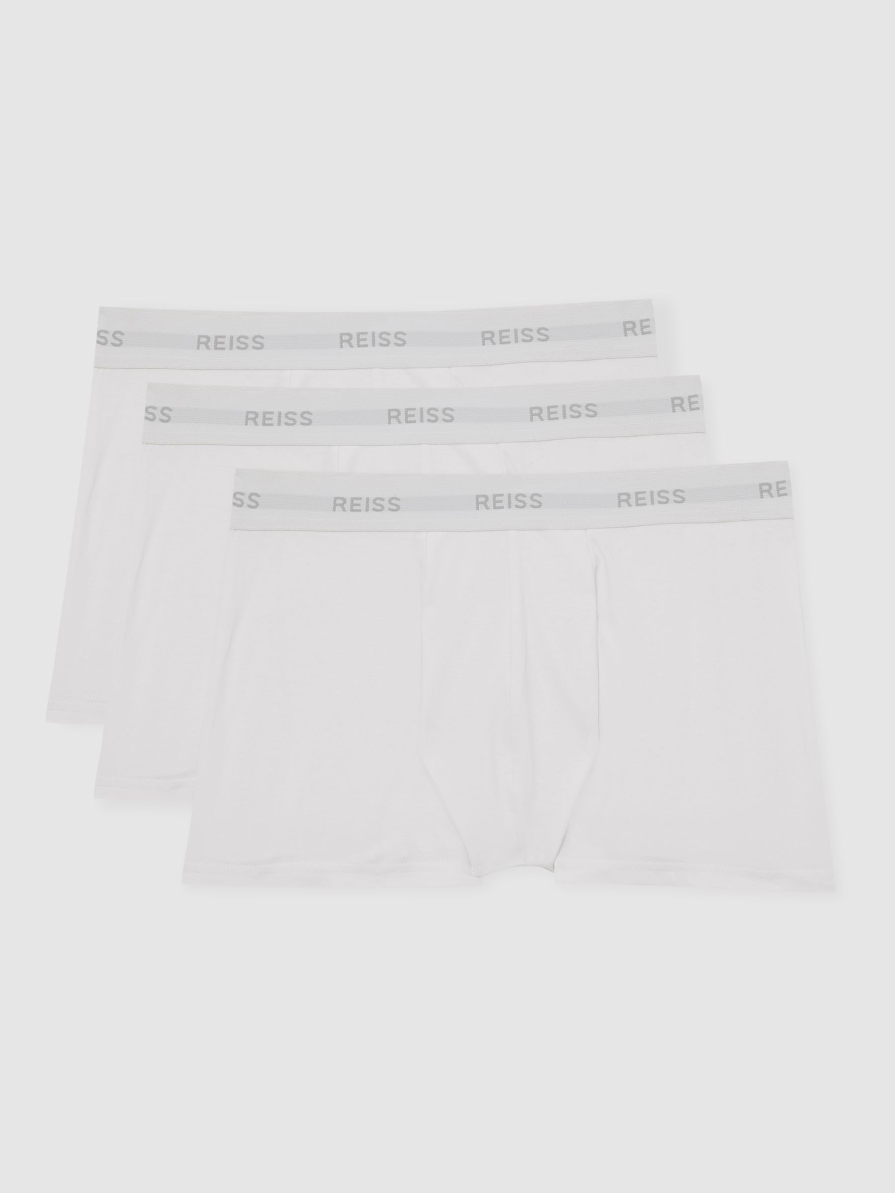 Three Pack of Organic Cotton Blend Boxers in White - Image 1 of 4