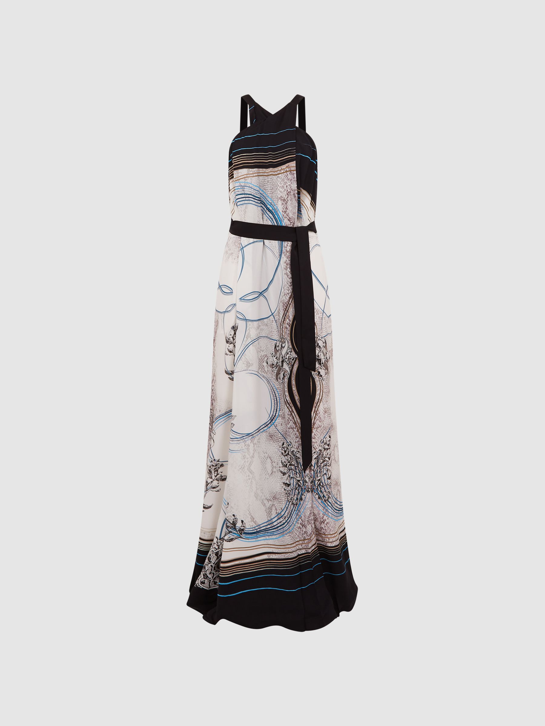 Jewel Print Maxi Dress in Navy - Image 3 of 8