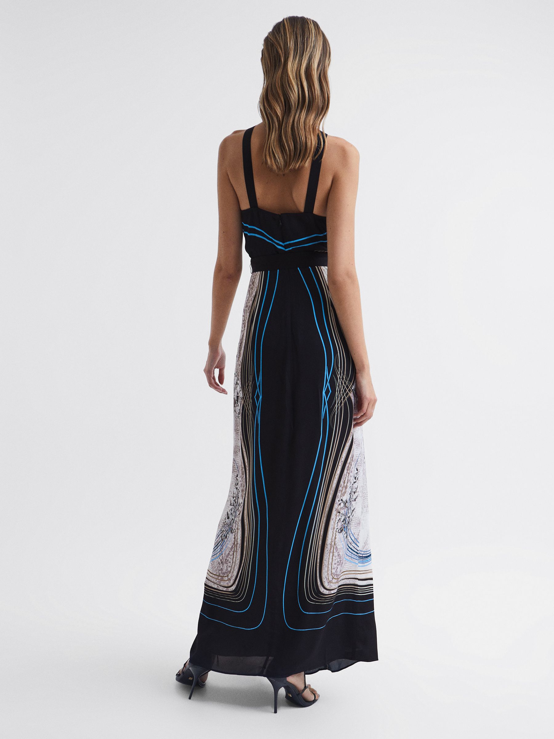 Jewel Print Maxi Dress in Navy - Image 6 of 8