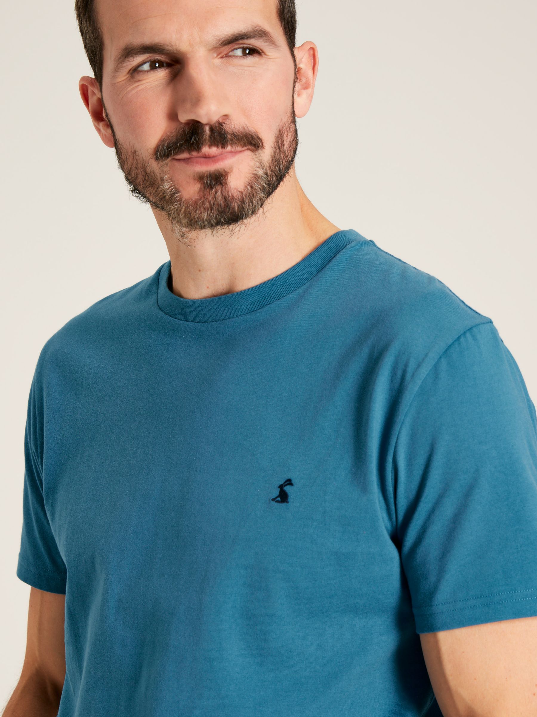 Denton Blue Plain Jersey T-Shirt - Image 4 of 5