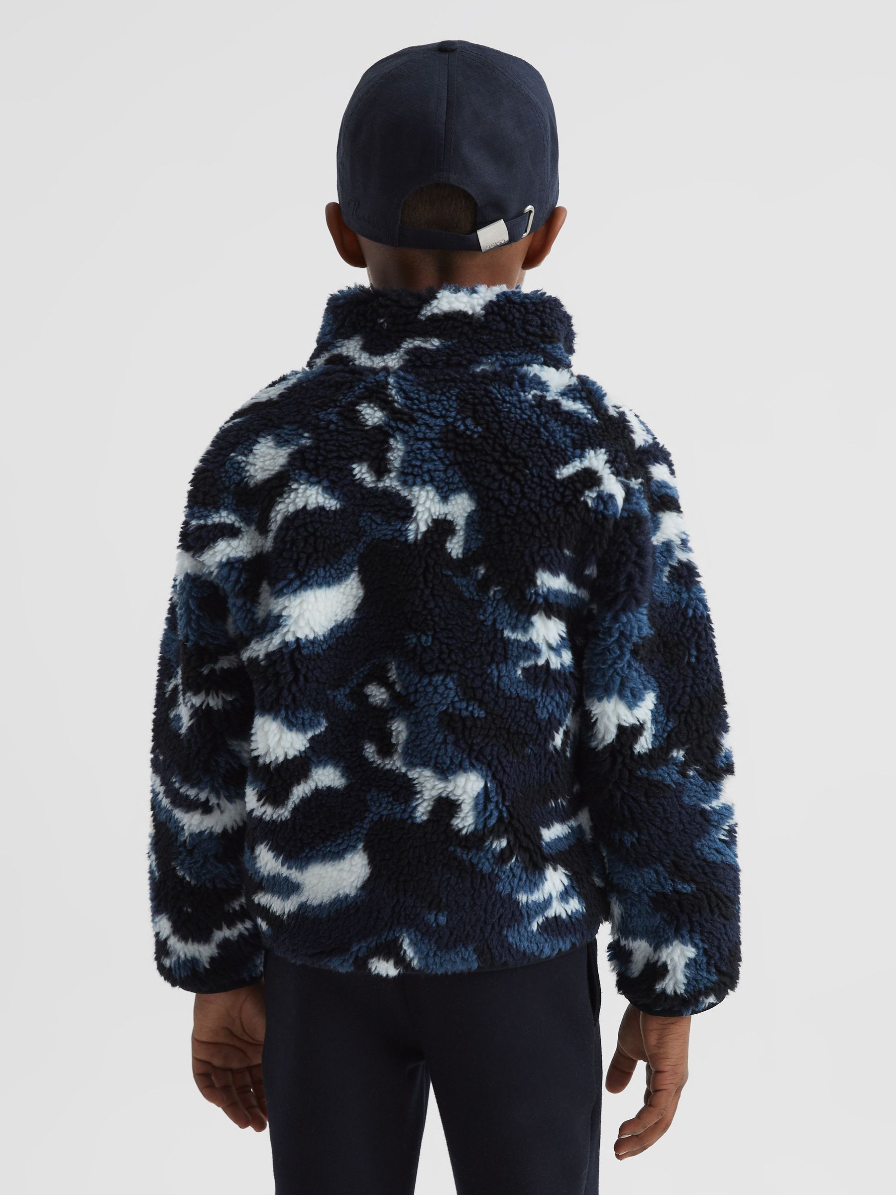 Senior Zip-Front Camouflage Jumper in Blue Camo - Image 5 of 7