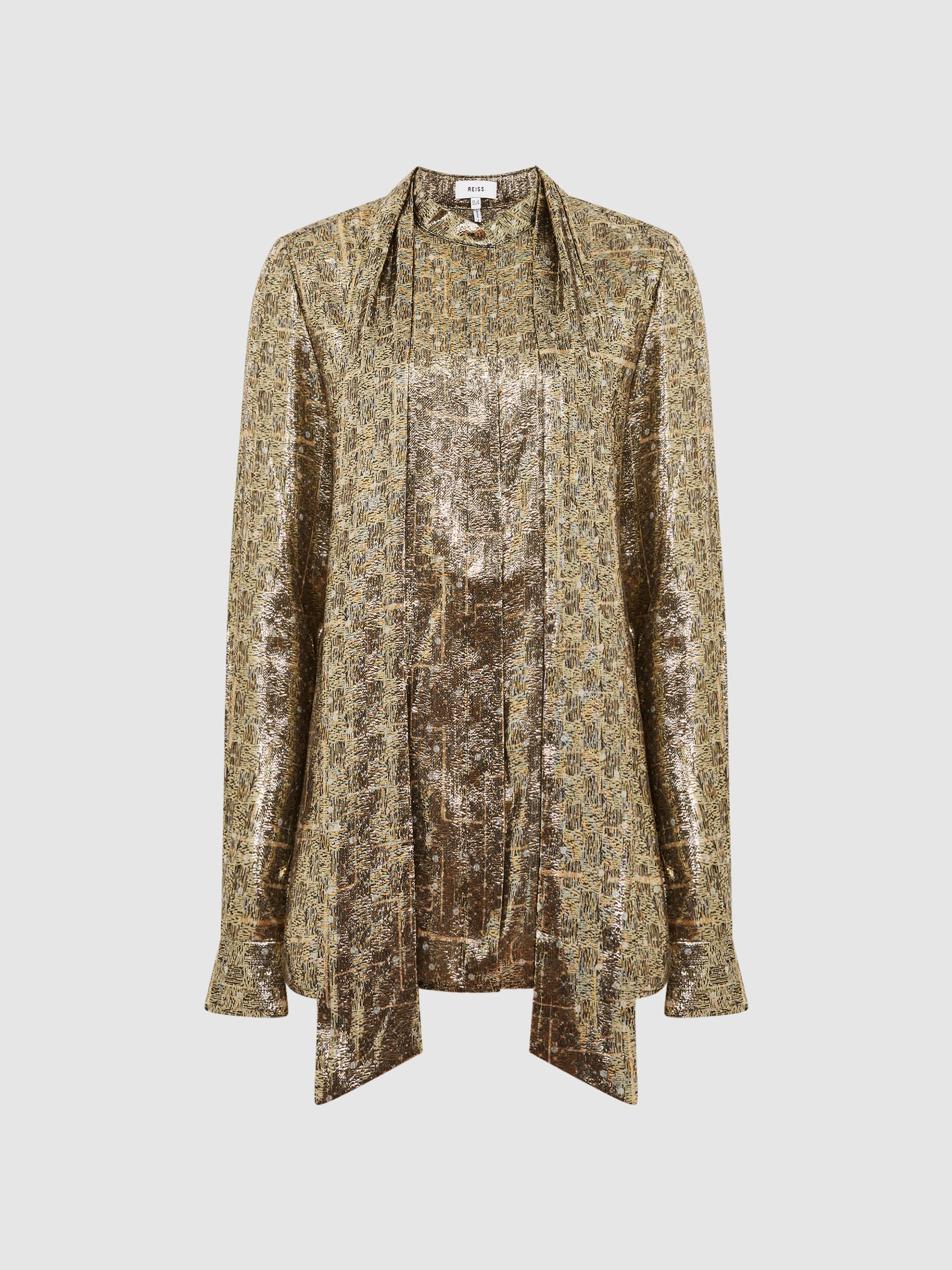 Metallic Blouse in Gold - Image 2 of 7