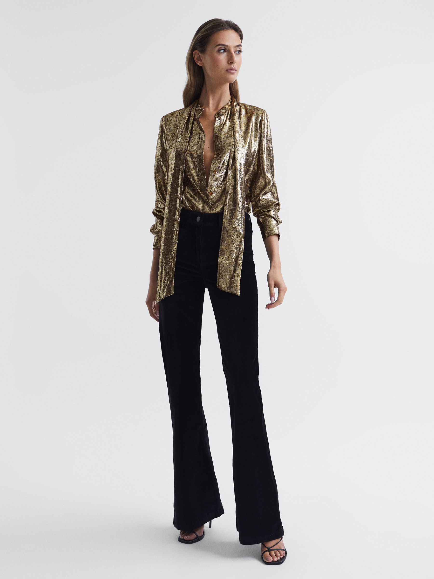 Metallic Blouse in Gold - Image 3 of 7