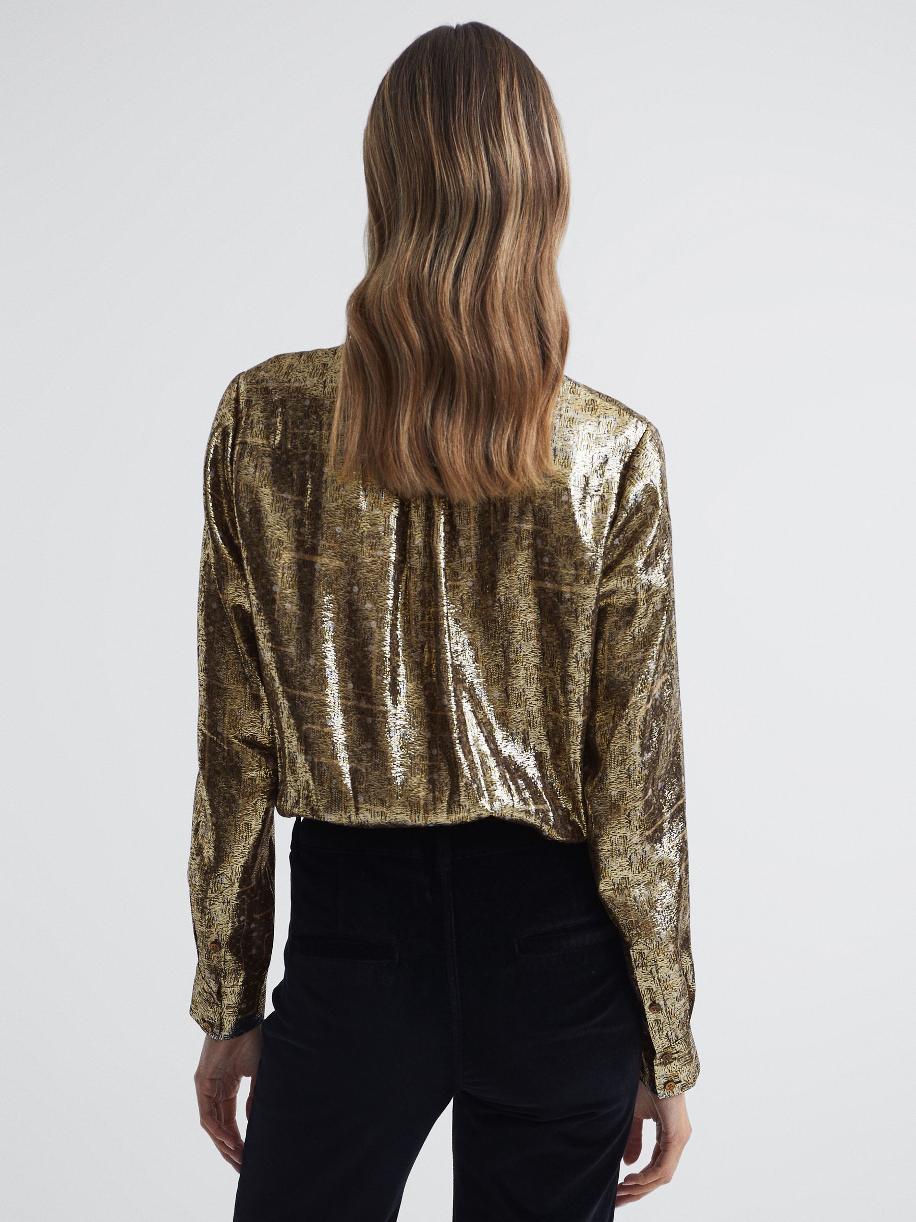 Metallic Blouse in Gold - Image 5 of 7