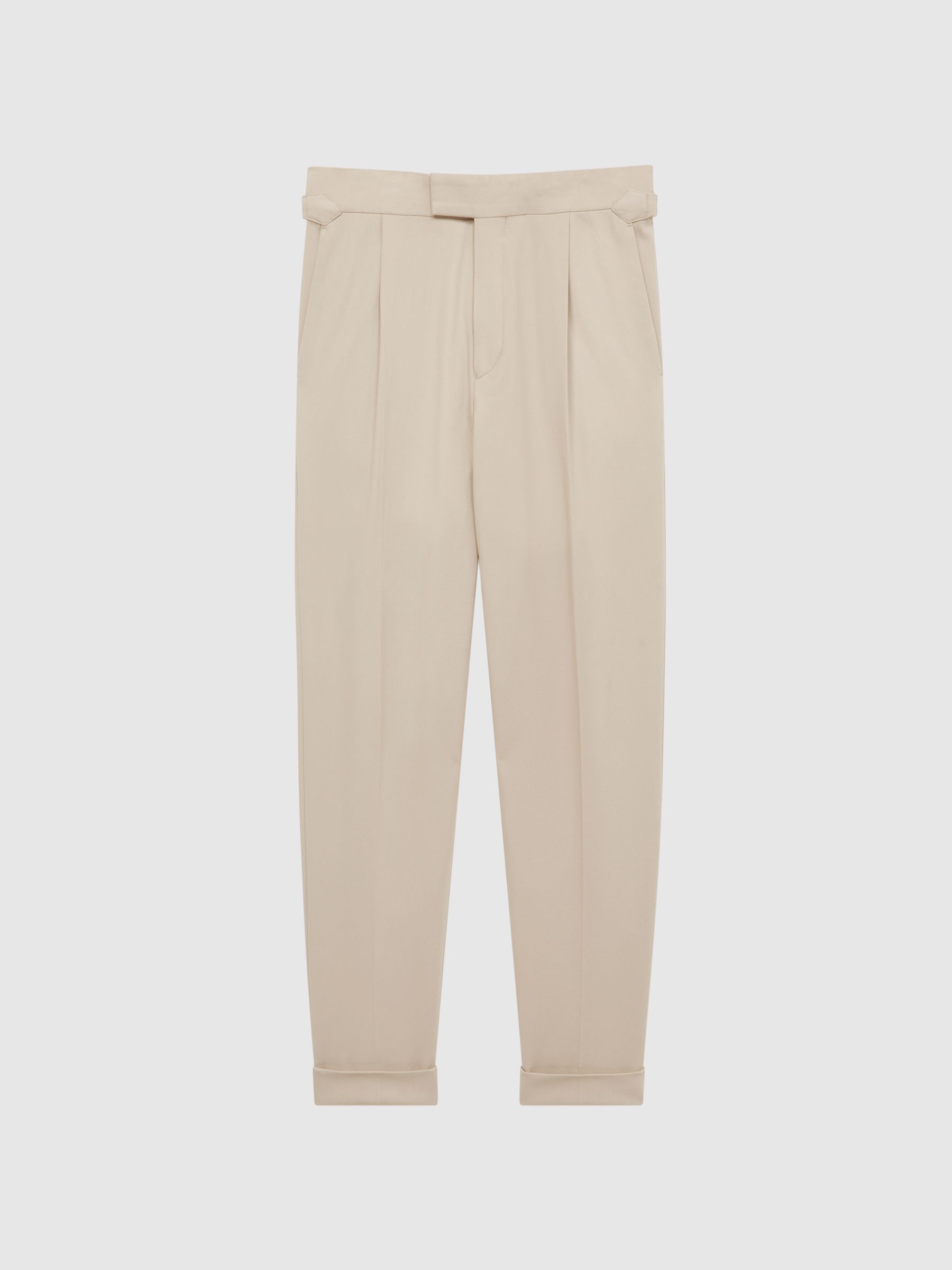 Relaxed Fit Twill Trousers in Stone - Image 2 of 5